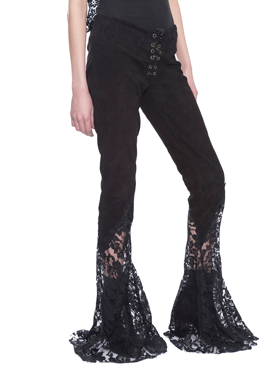 LE CUIR PERDU Chic Suede Pants - Size 40