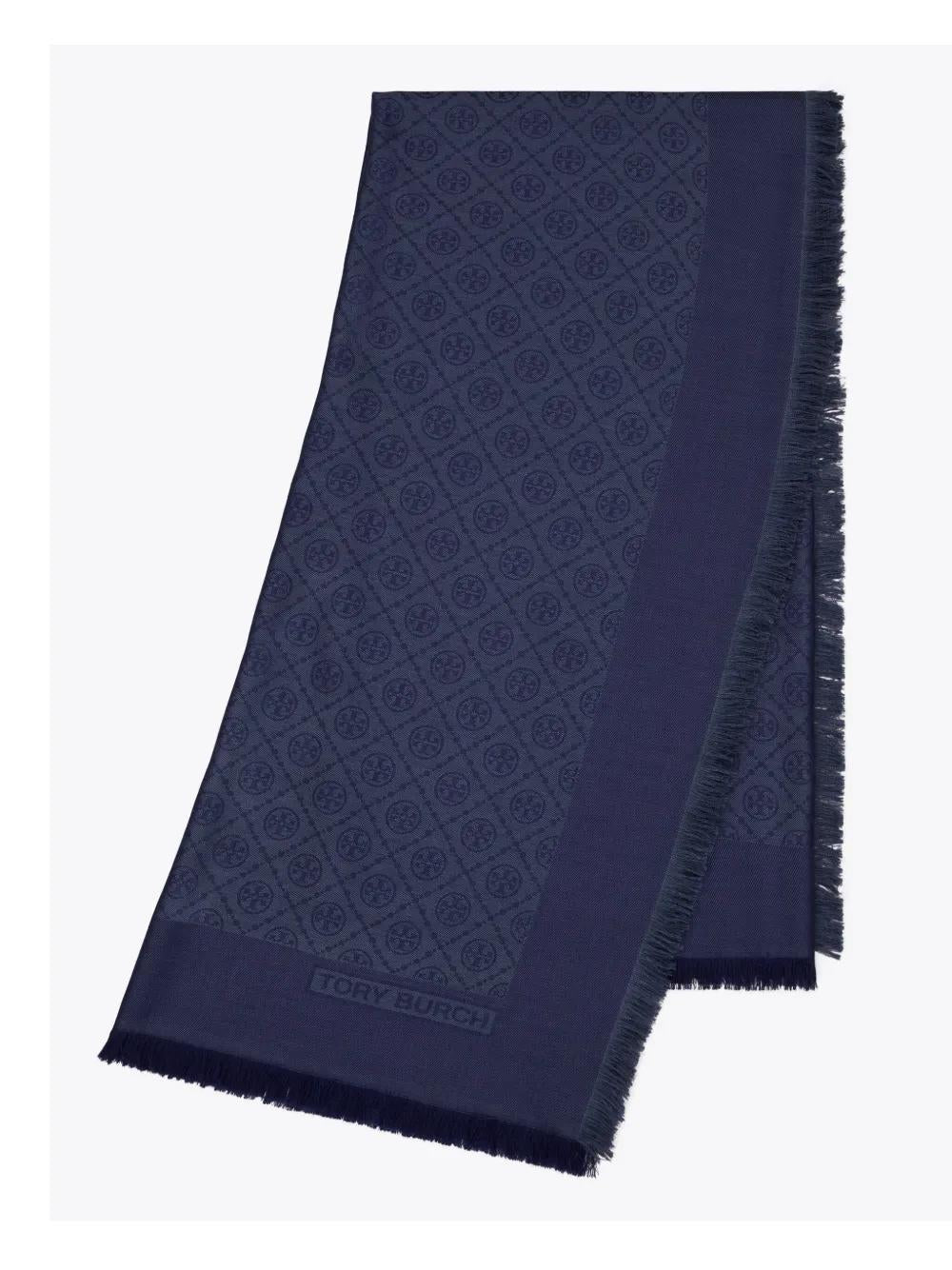 TORY BURCH Monogram Jacquard Scarf - Square Shape