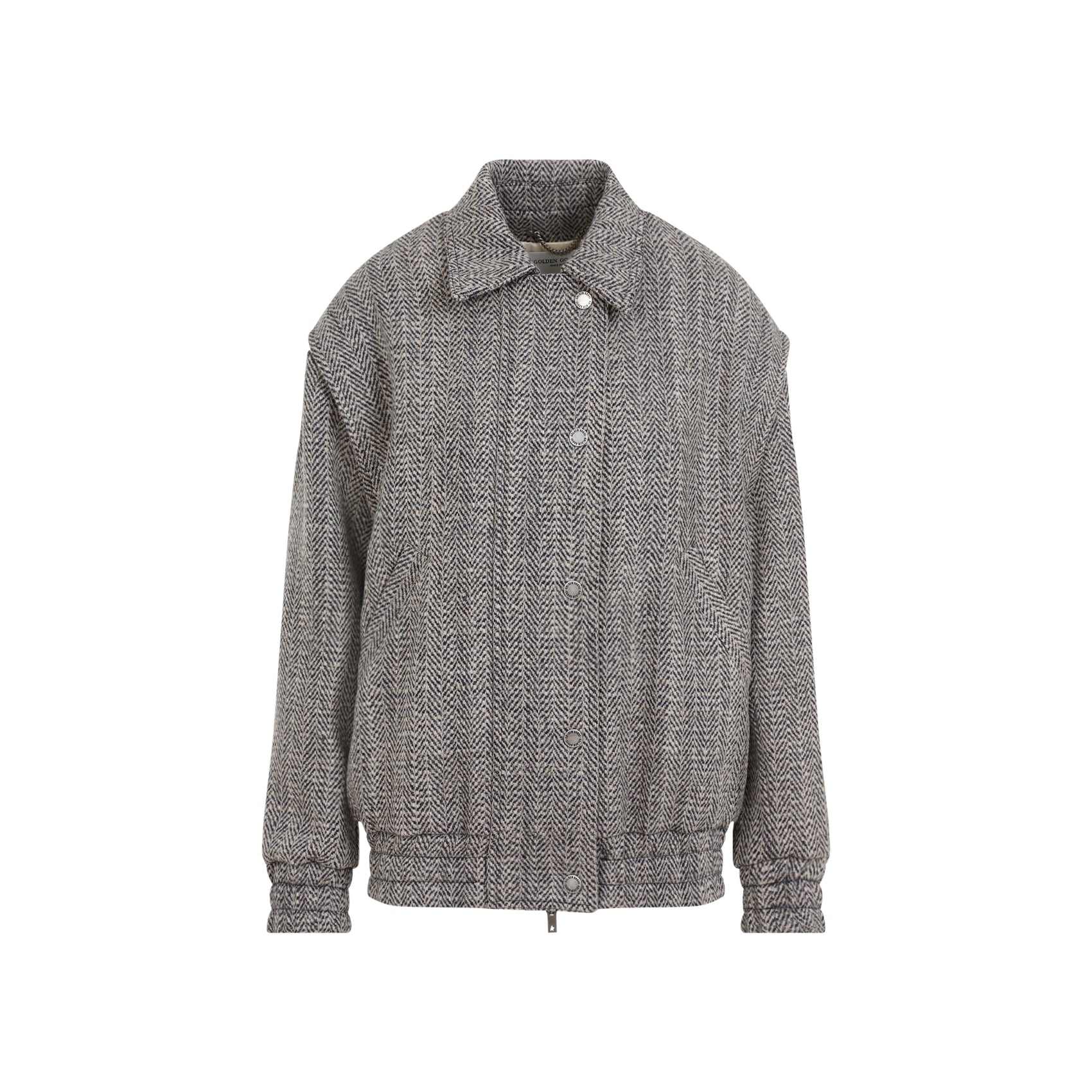 GOLDEN GOOSE Herringbone Bomber Jacket