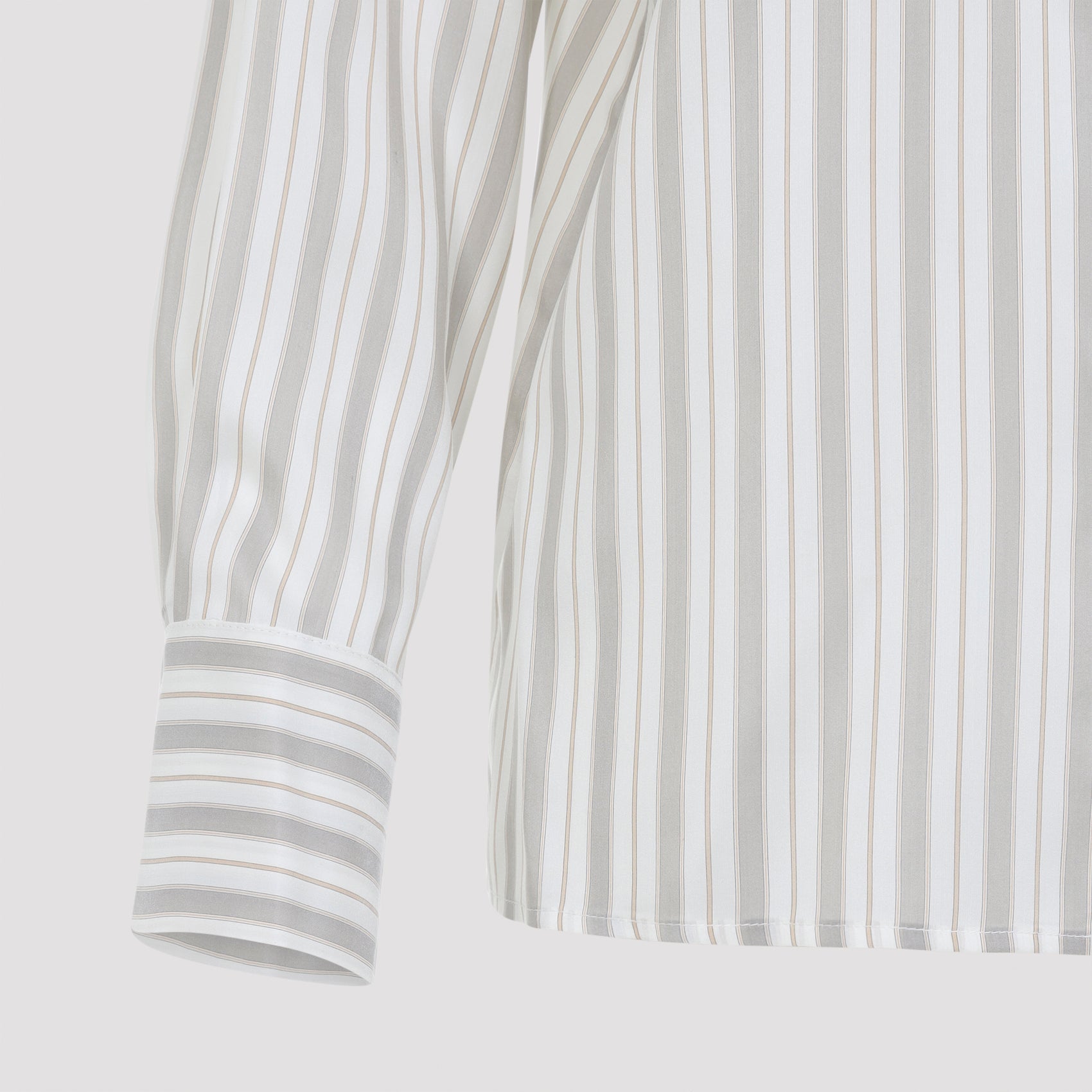 PESERICO Men's Striped Silk Shirt