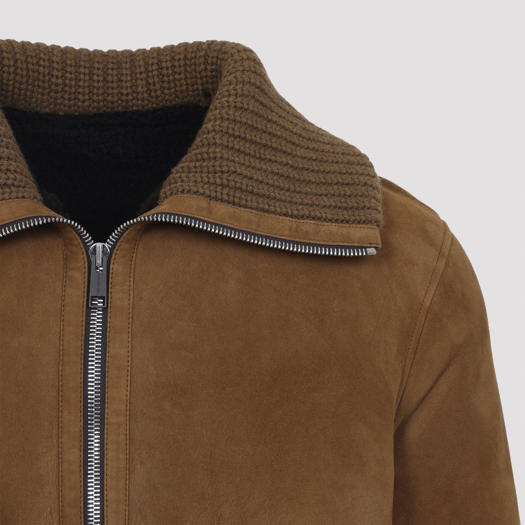 YVES SALOMON Men's Lamb Leather Down Jacket