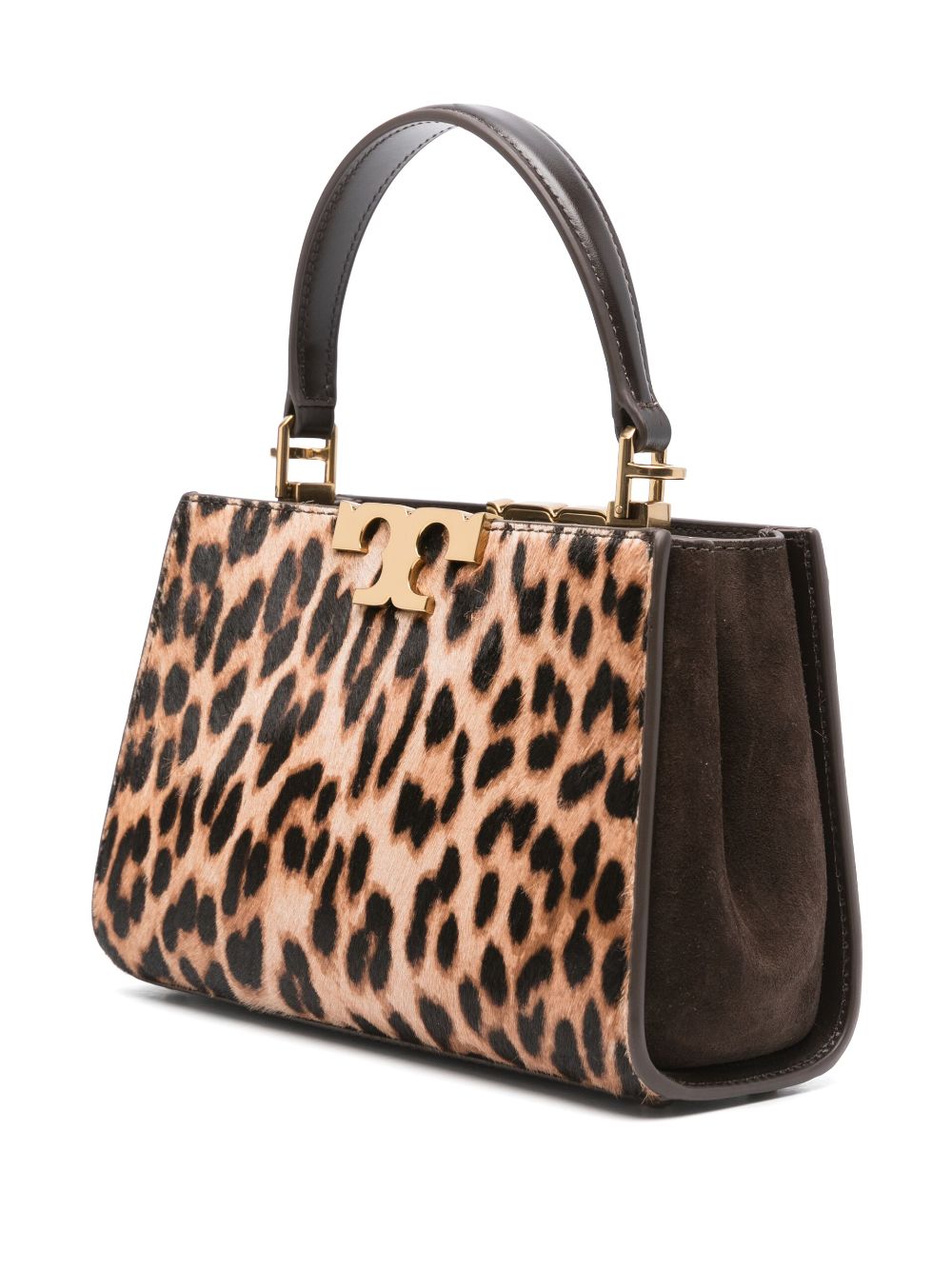 TORY BURCH Mini Leather Handbag with Animal Pattern