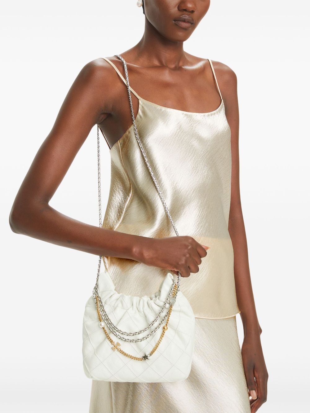 TORY BURCH Mini Leather Hobo Handbag