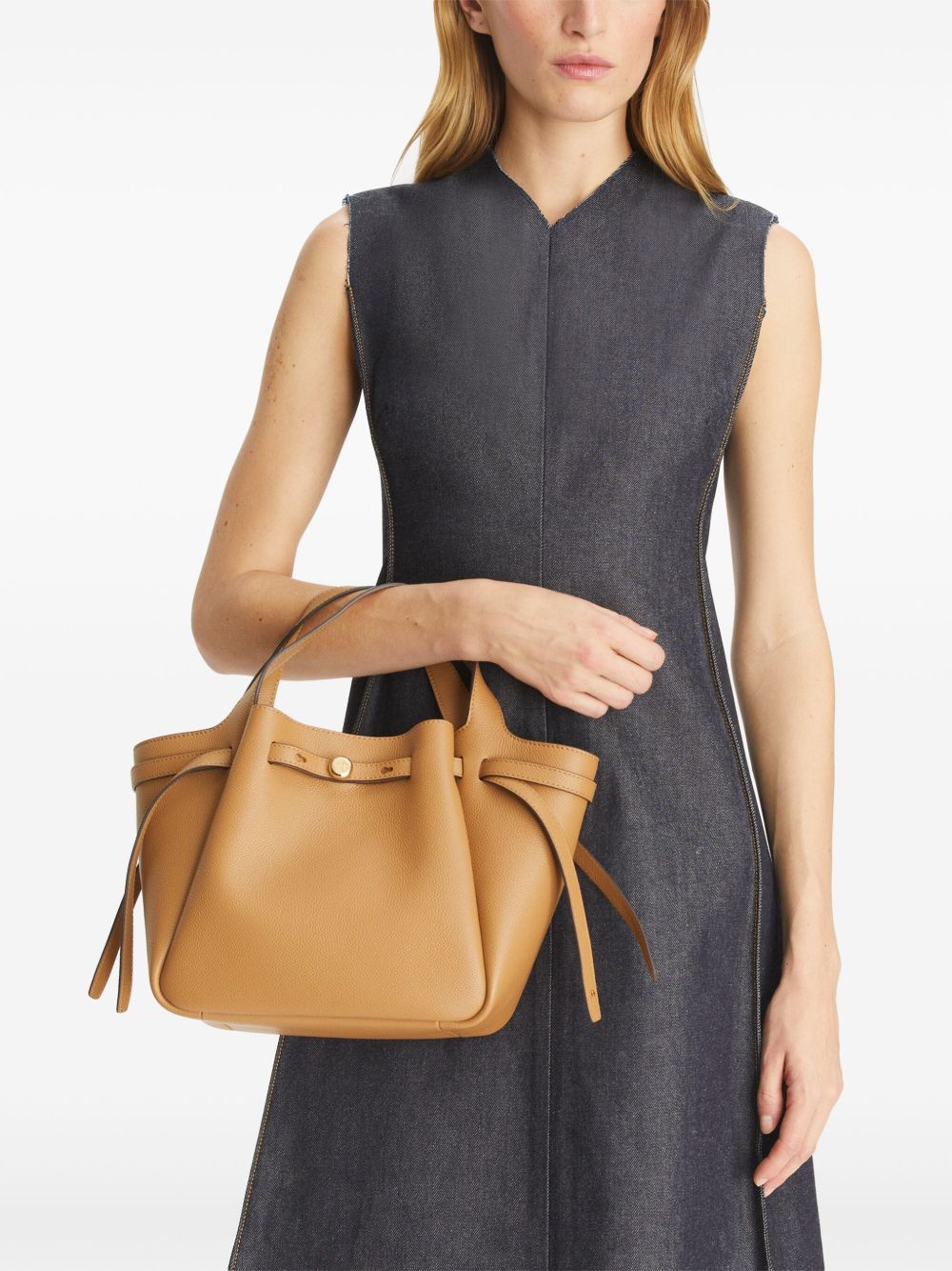 TORY BURCH Mini Grained Leather Tote Handbag