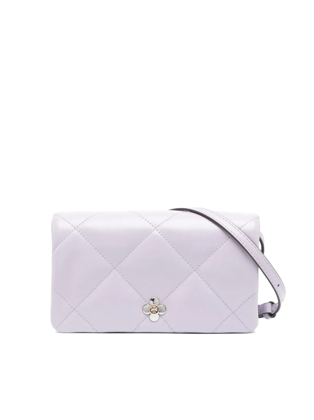 TORY BURCH Mini Diamond Quilted Clover Logo Crossbody Handbag - FW25