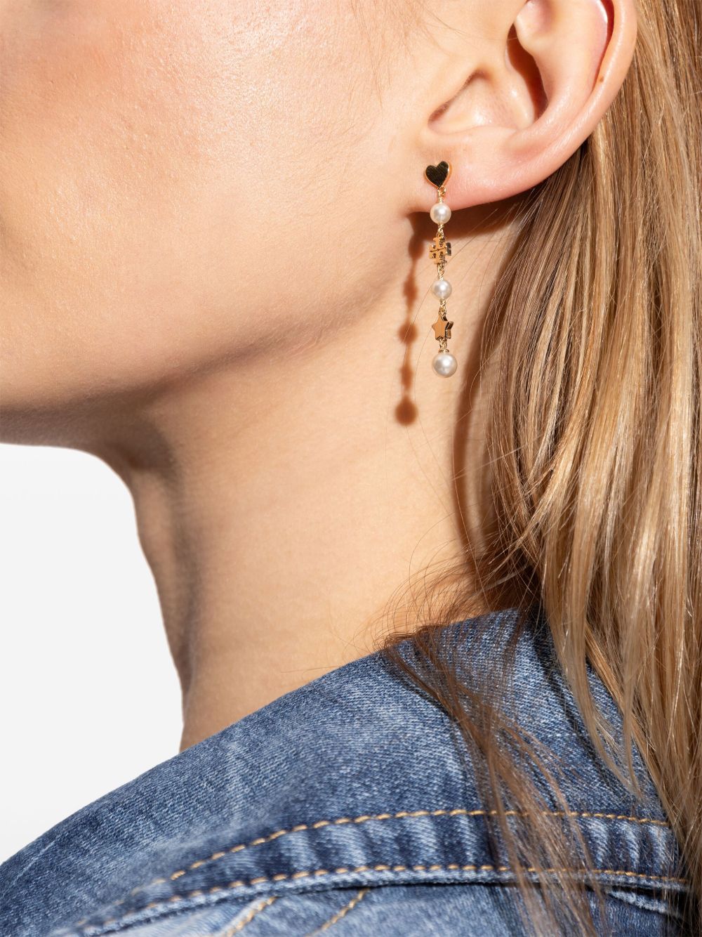 TORY BURCH Linear Pearl Earrings