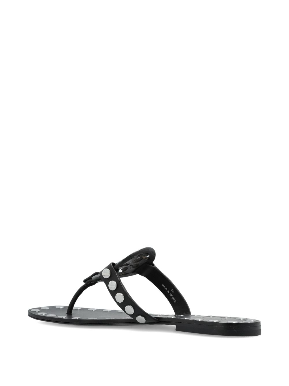 TORY BURCH Studded Miller Leather Flat Sandals