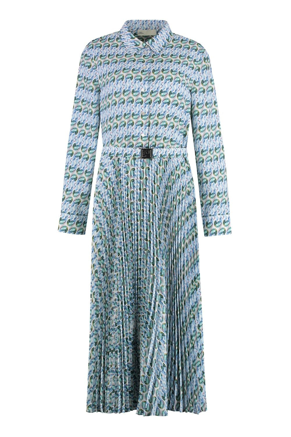 TORY BURCH Pleated Mini Shirtdress for Women