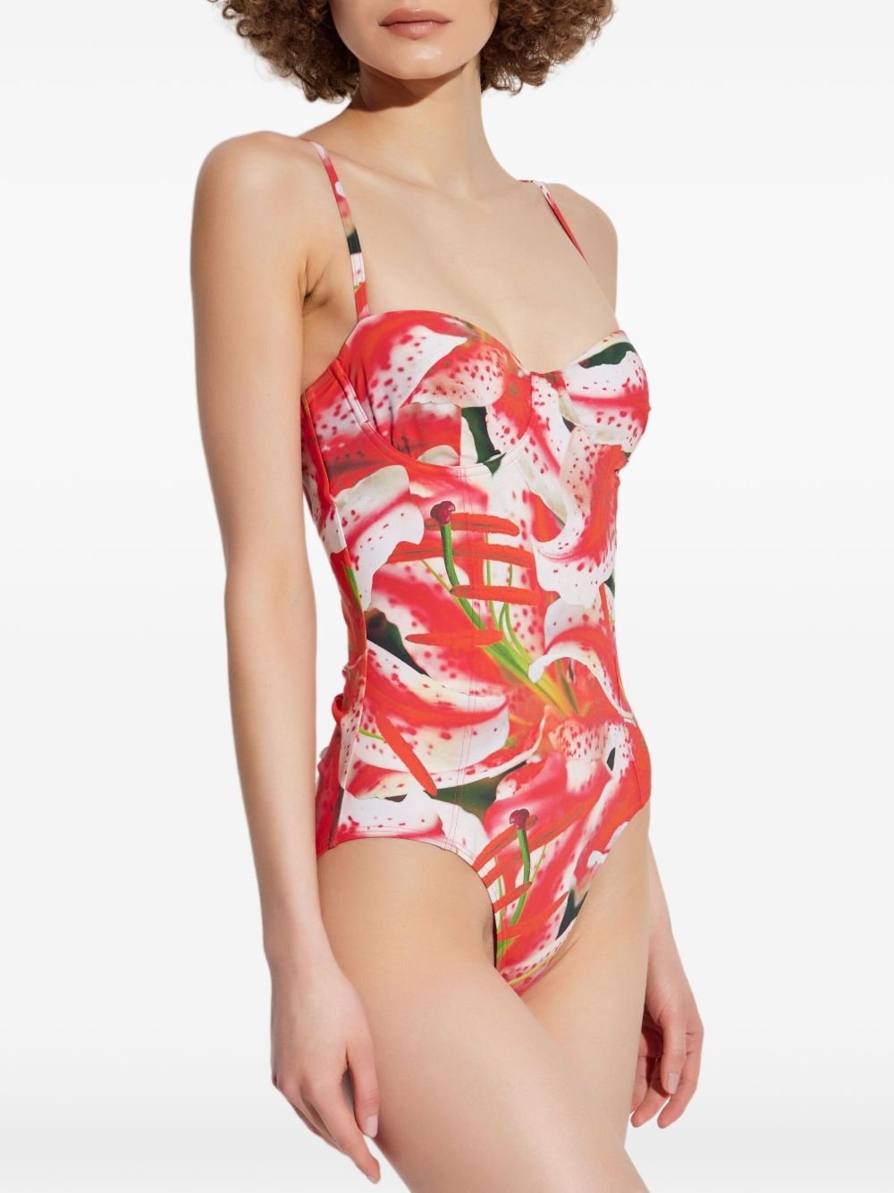 TORY BURCH Spaghetti Strap Open Back Mini Swimsuit