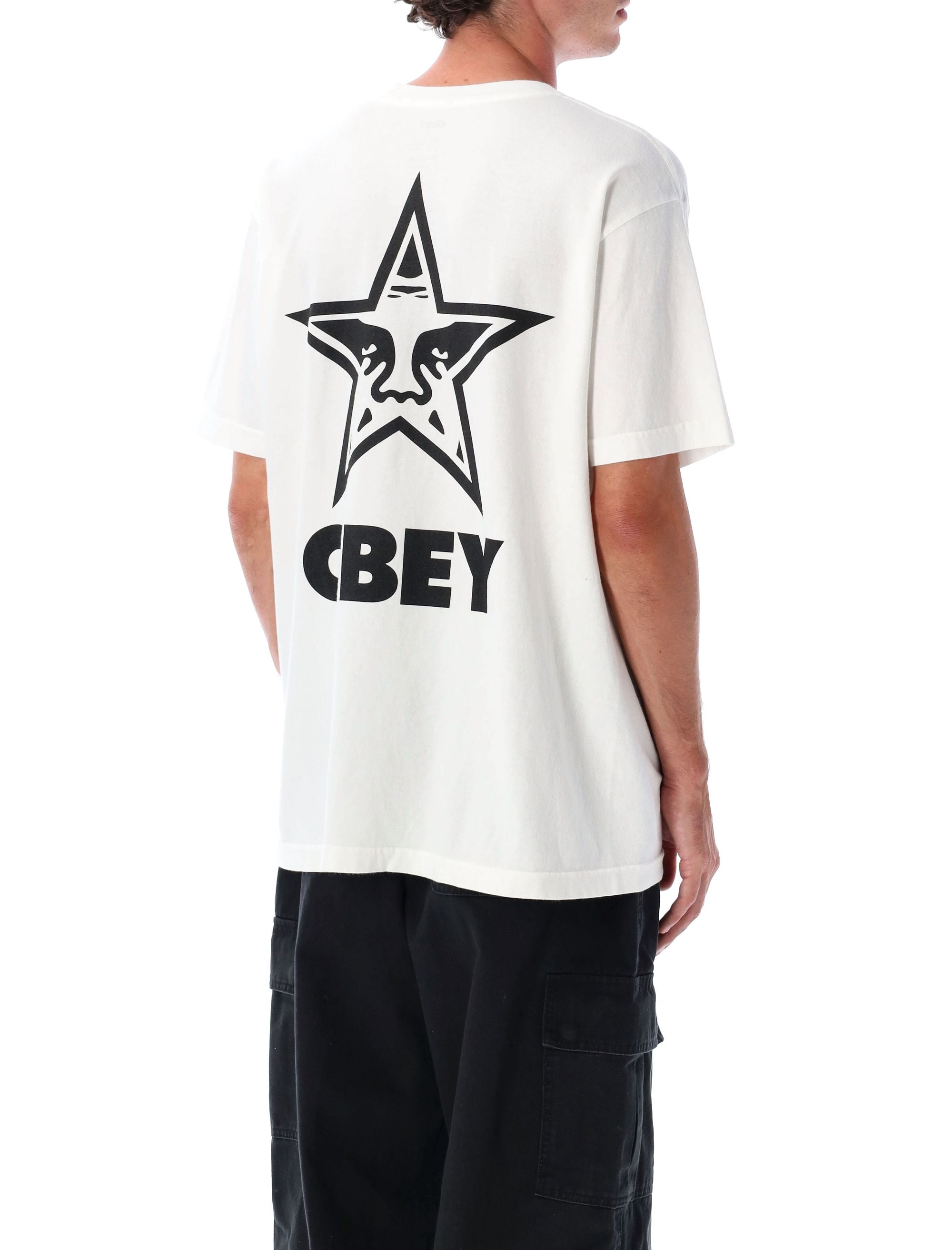 OBEY Bold Star Pigment Cotton T-Shirt - Size L