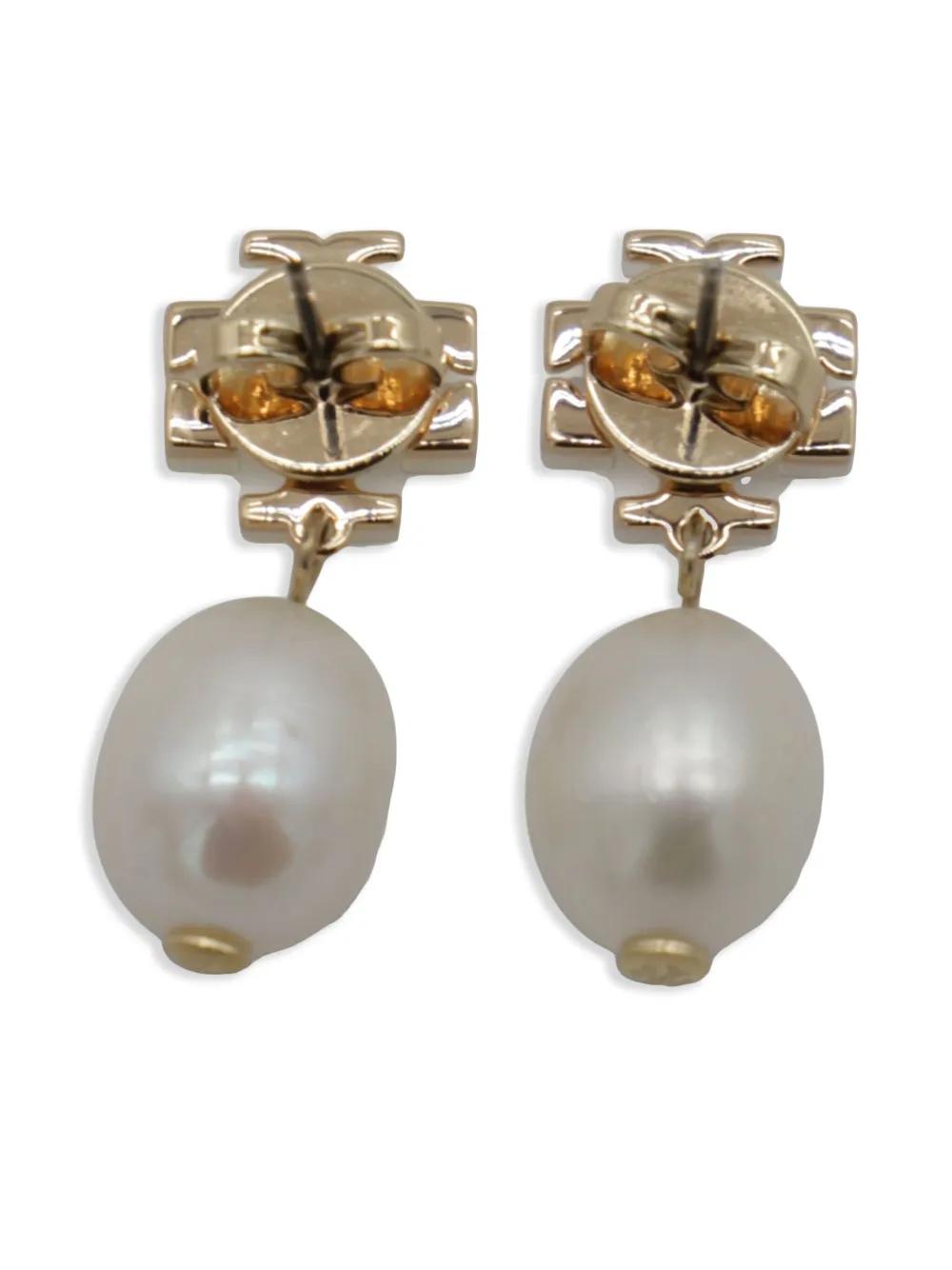 TORY BURCH Mini Pearl Brass Bijoux Earrings