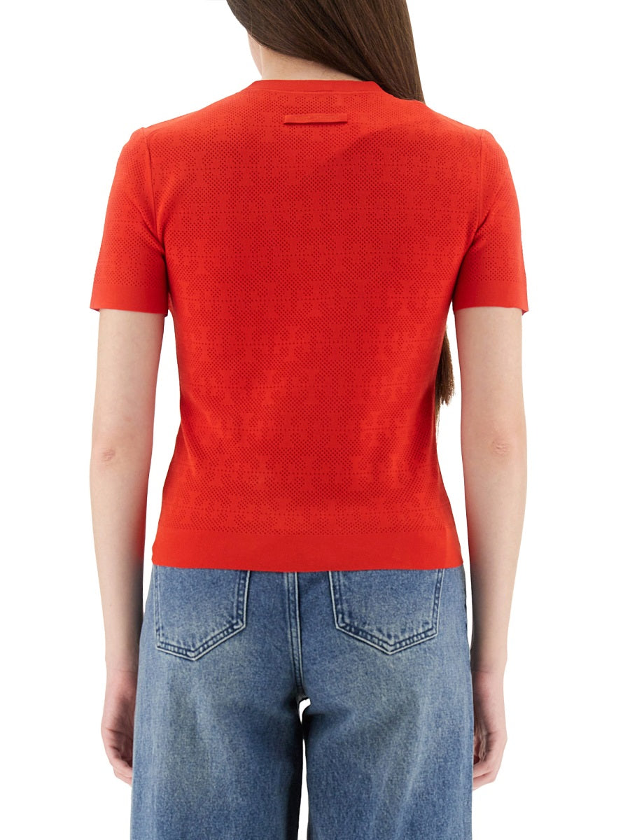 TORY BURCH Jacquard T Monogram T-Shirt - Women’s Small