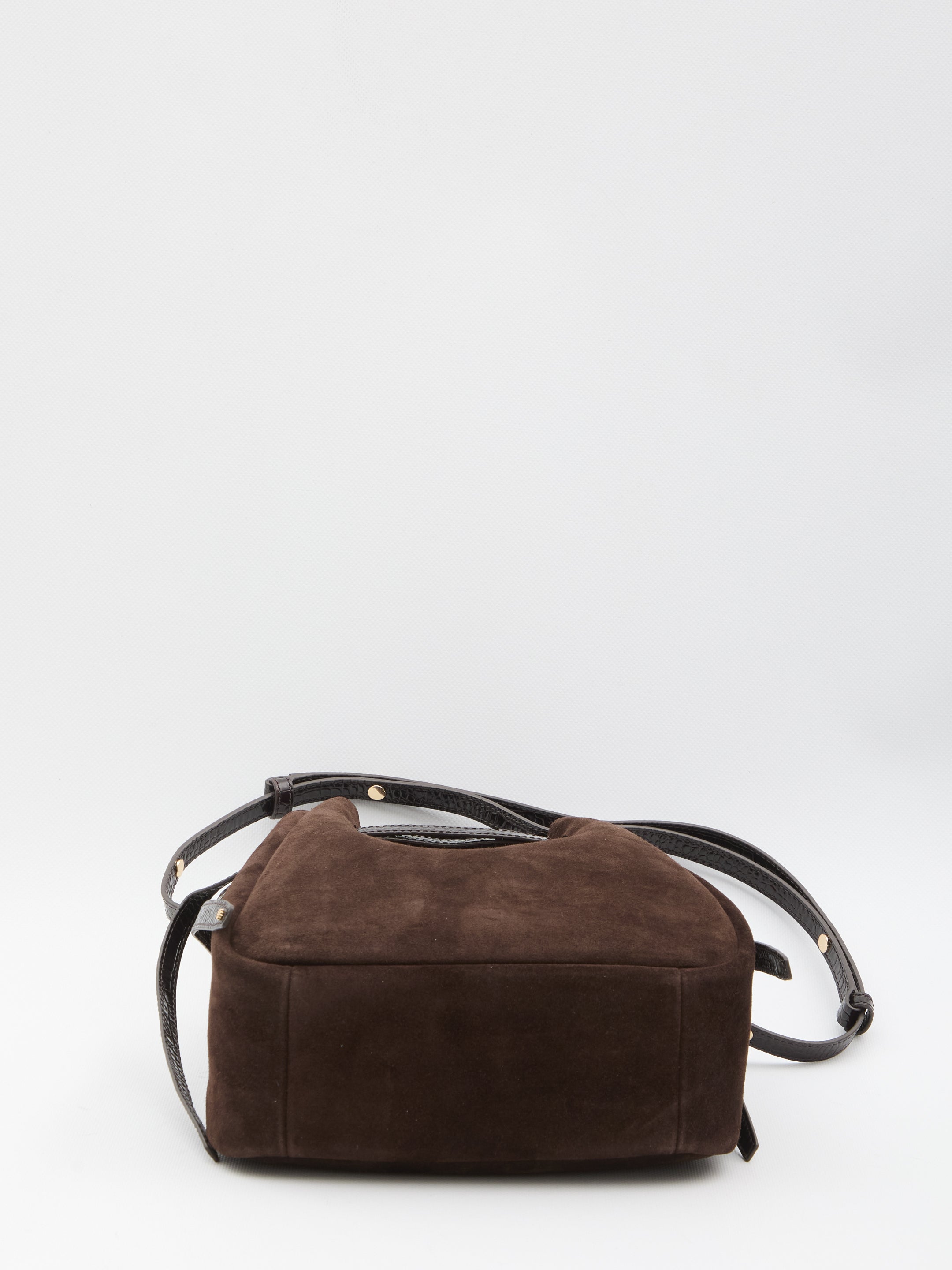 TORY BURCH Suede Bucket Handbag 22X21.5 cm