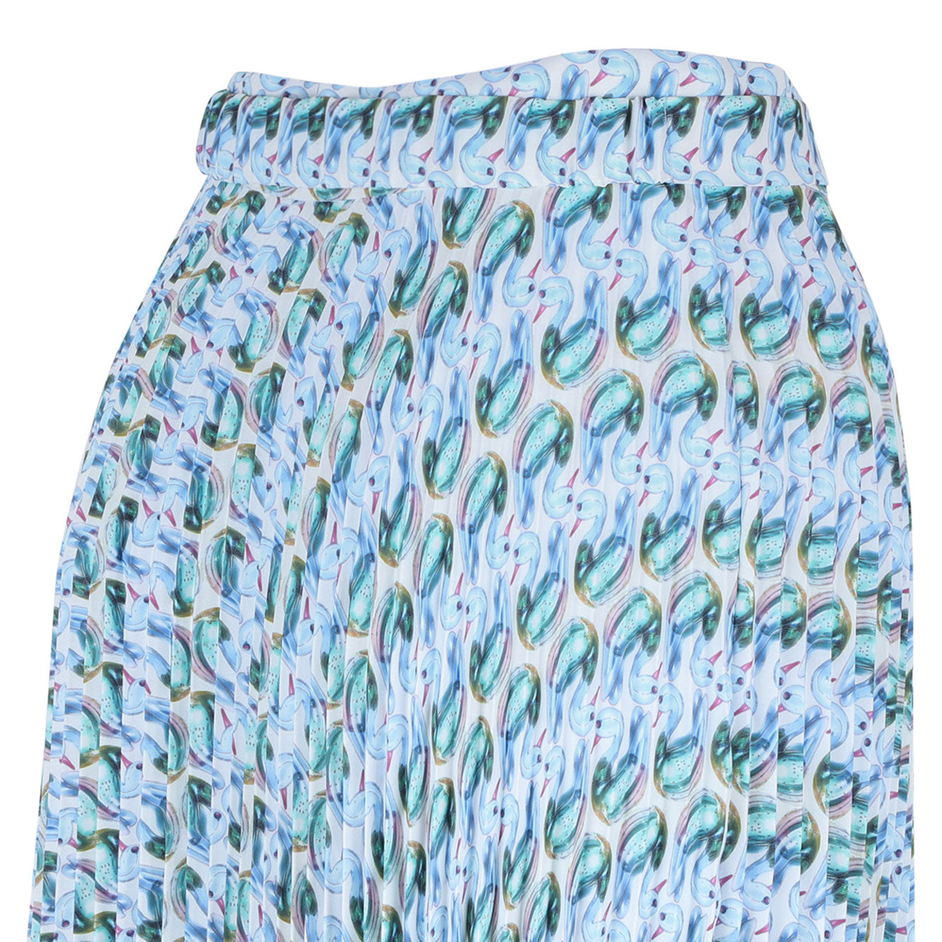 TORY BURCH Women's Mini Polyester Skirt - Blue Lucky Duck
