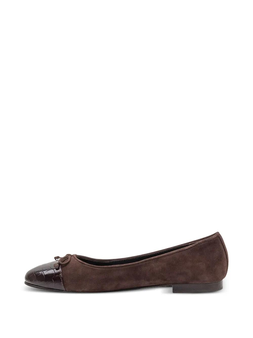 TORY BURCH Suede Cap Toe Ballet Flats for Women