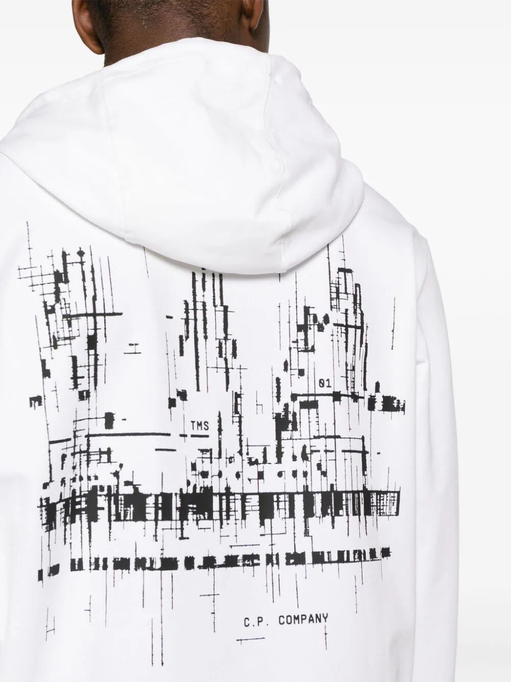 C.P.COMPANY Metropolis Series Stretch Fleece Graphic Hoodie - Men’s Size