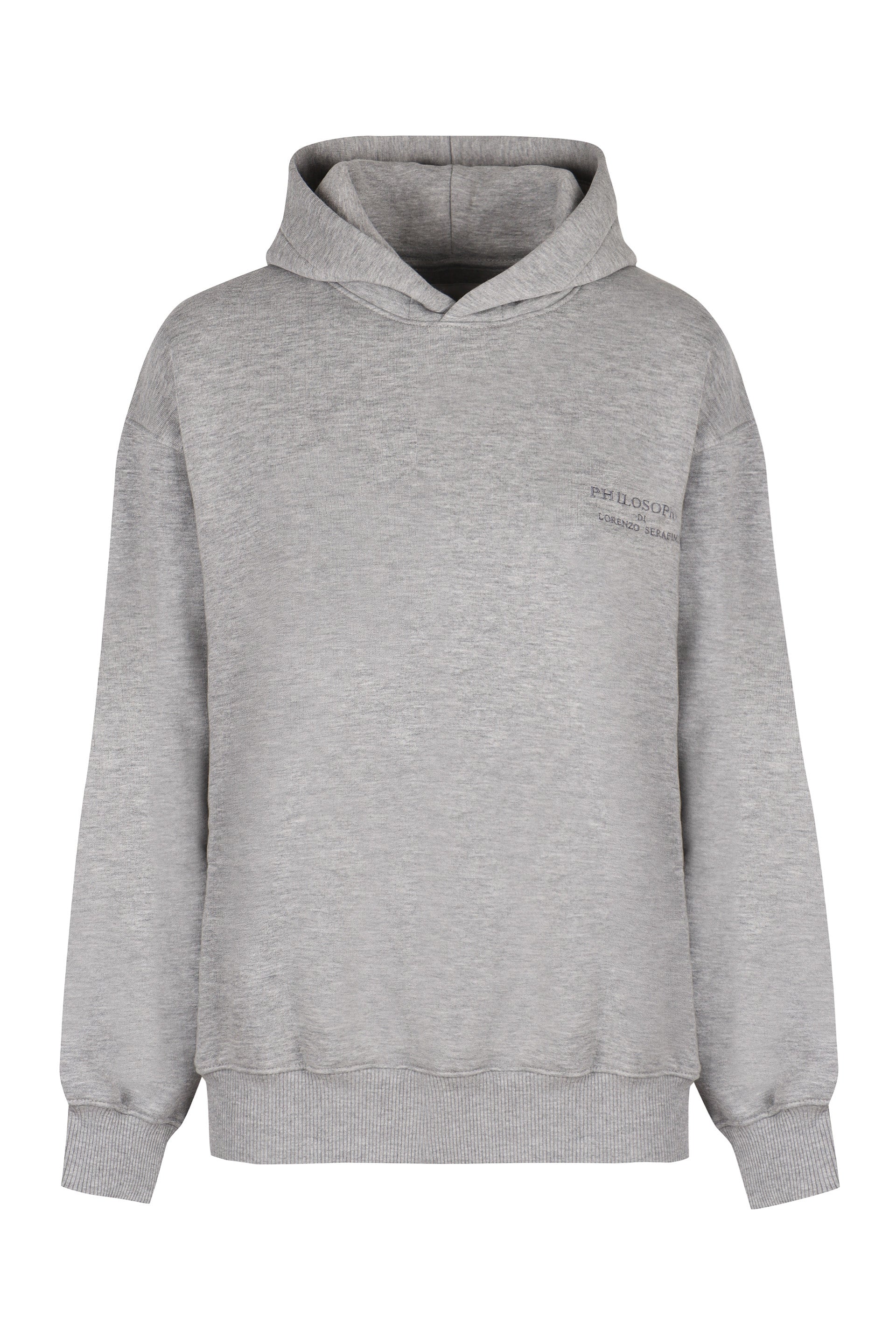 PHILOSOPHY DI LORENZO SERAFINI Cotton Hoodie with Ribbed Cuffs - Women's - FW24
