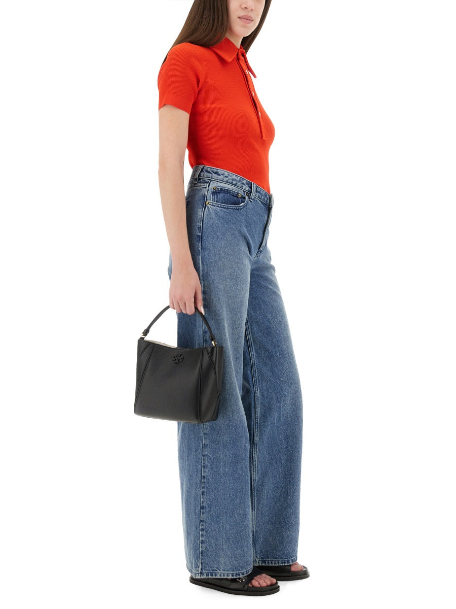 TORY BURCH Slim Fit Viscose Polo Shirt - Women's