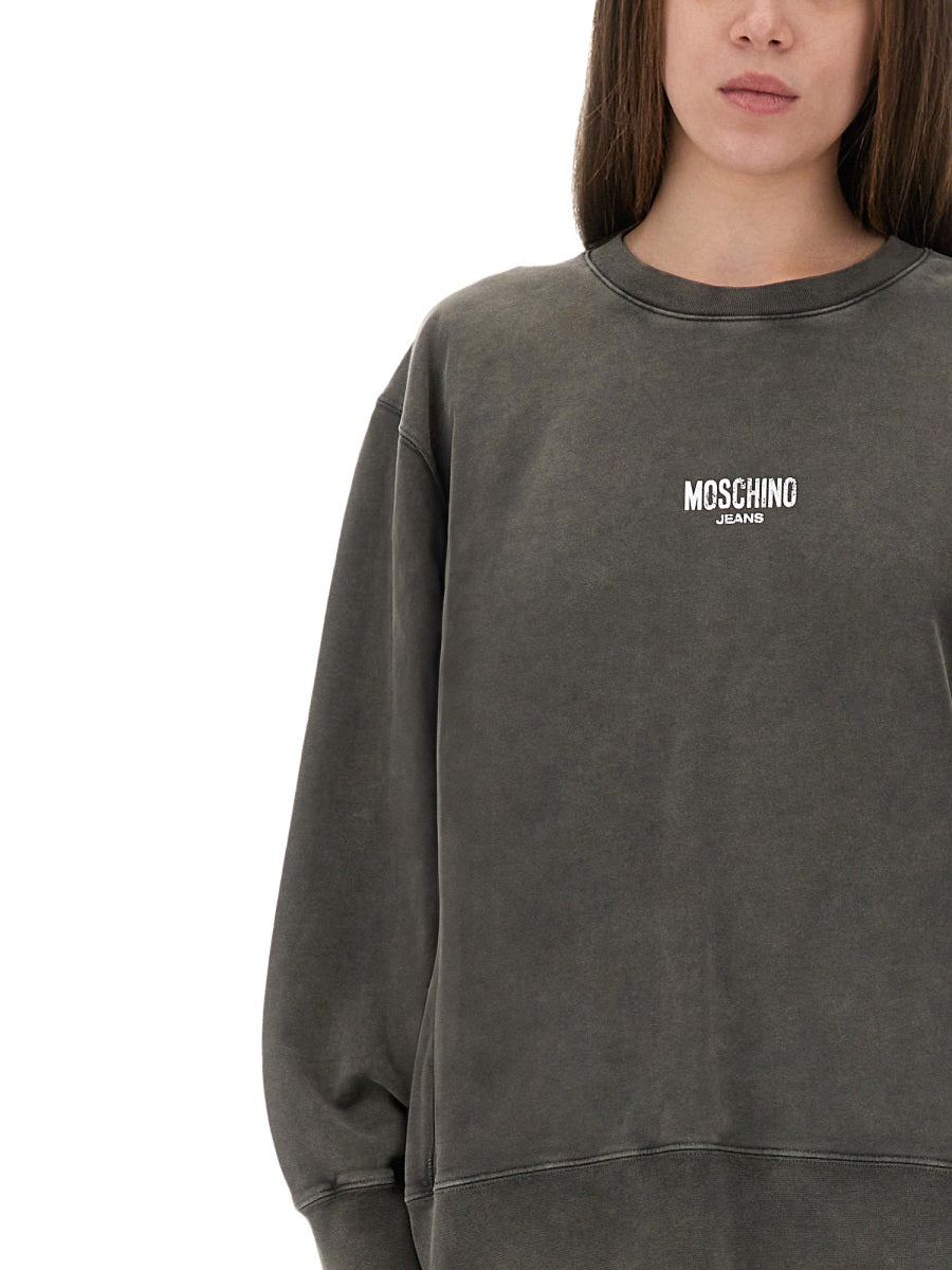 MOSCHINO JEANS Regular Fit Sweatshirt with Logo - Size S