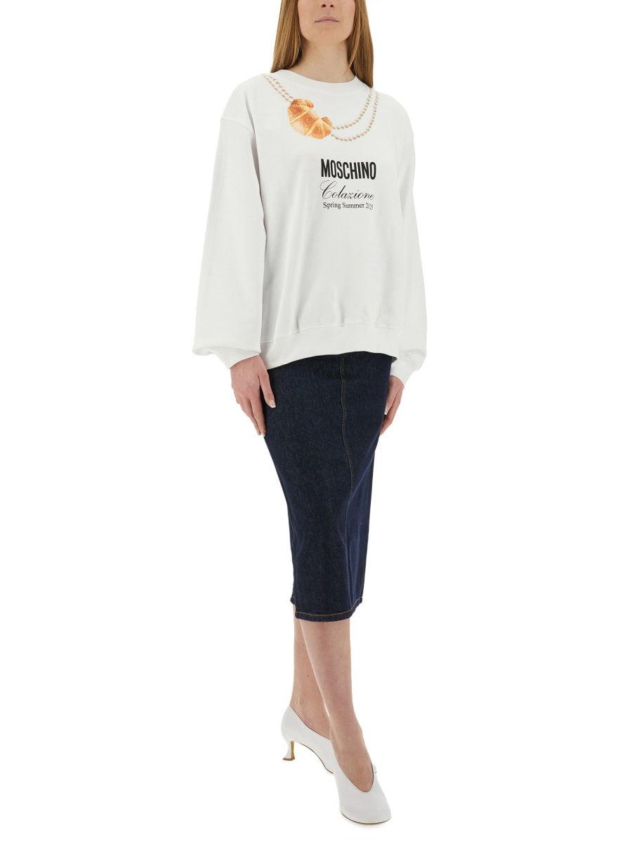 MOSCHINO Breakfast Sweatshirt - Regular Fit, Size S