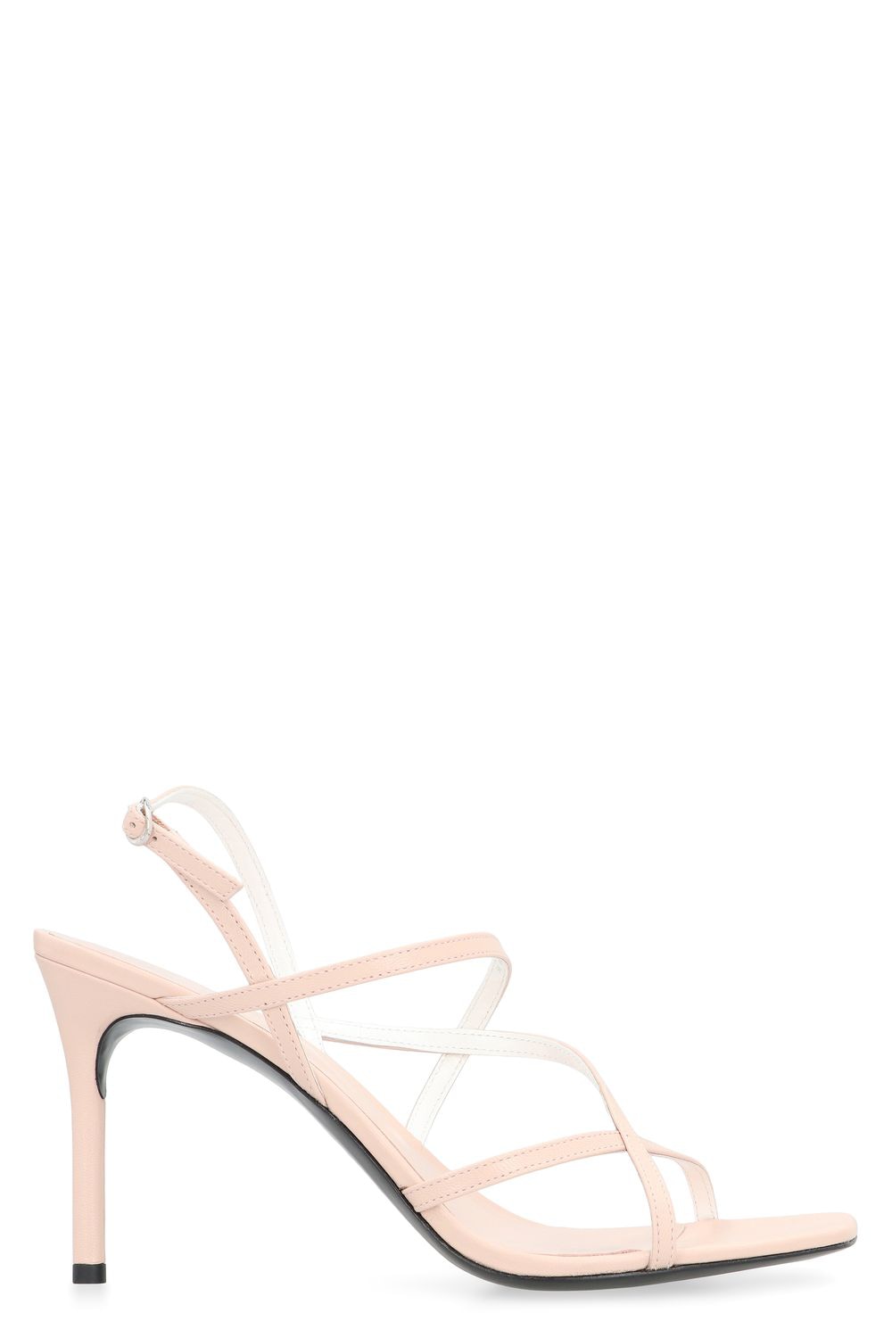 TORY BURCH Adjustable Leather Sandals with Square Toe