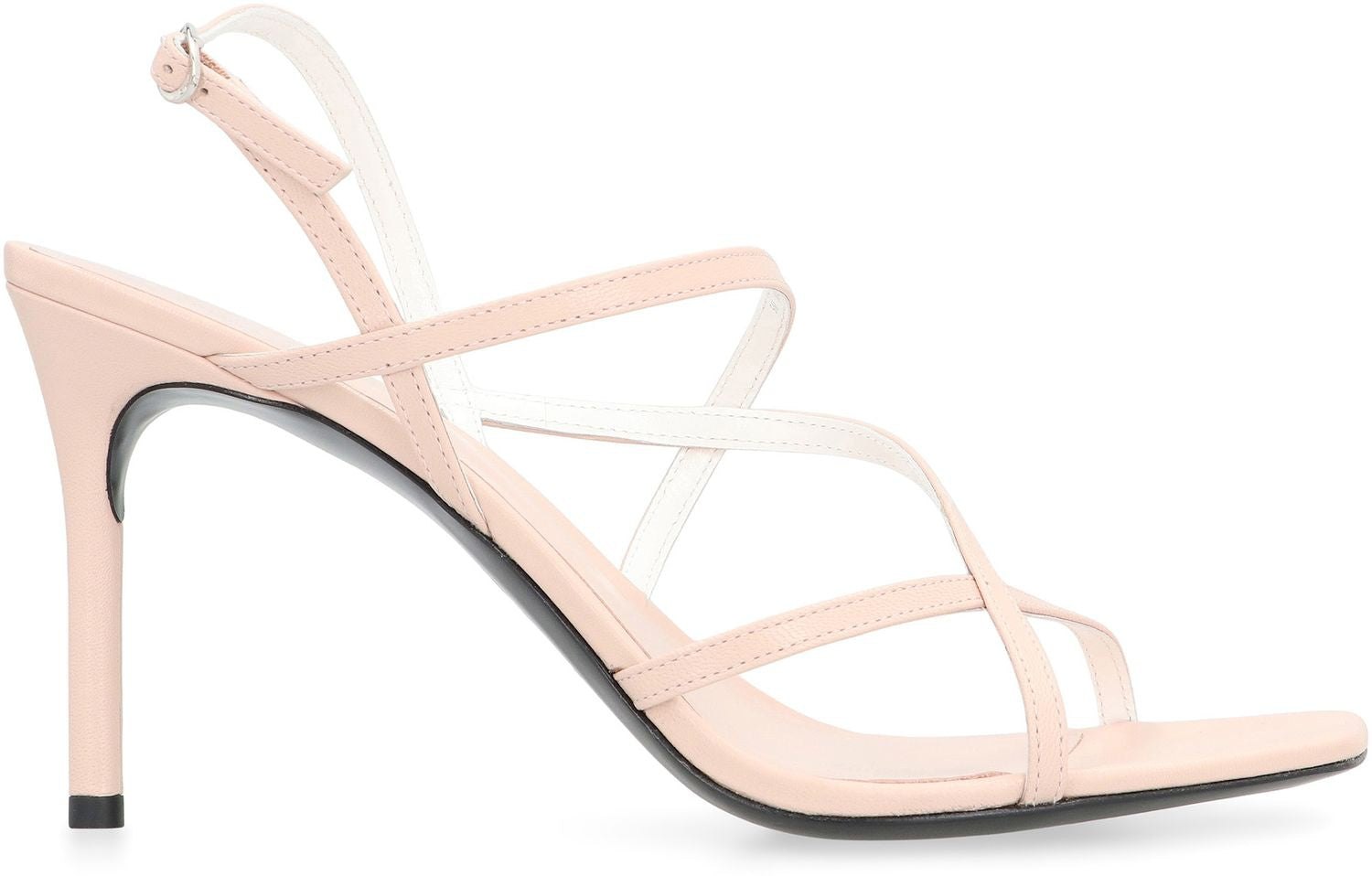 TORY BURCH Adjustable Leather Sandals with Square Toe