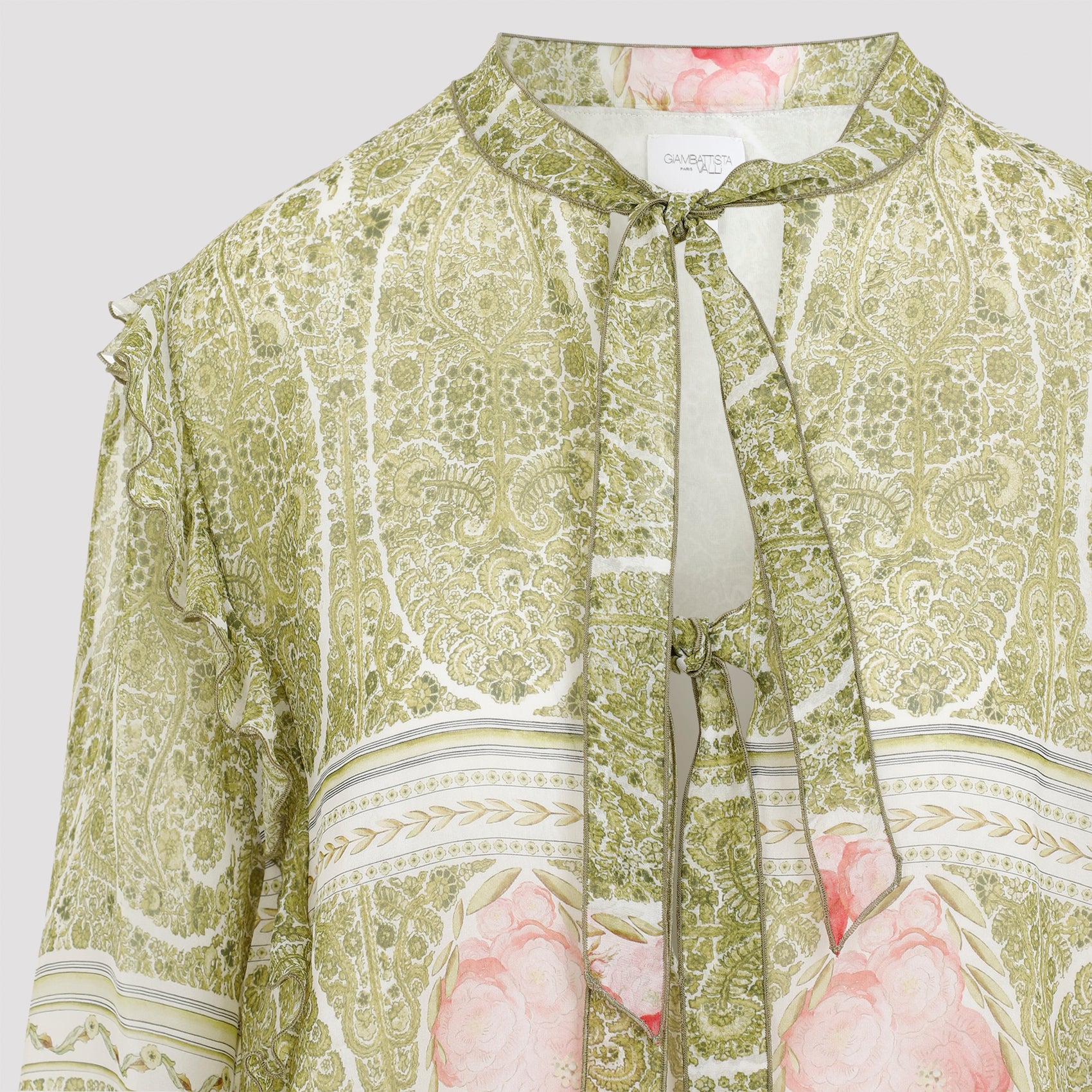 GIAMBATTISTA VALLI Elegant Printed Silk Blouse for Men