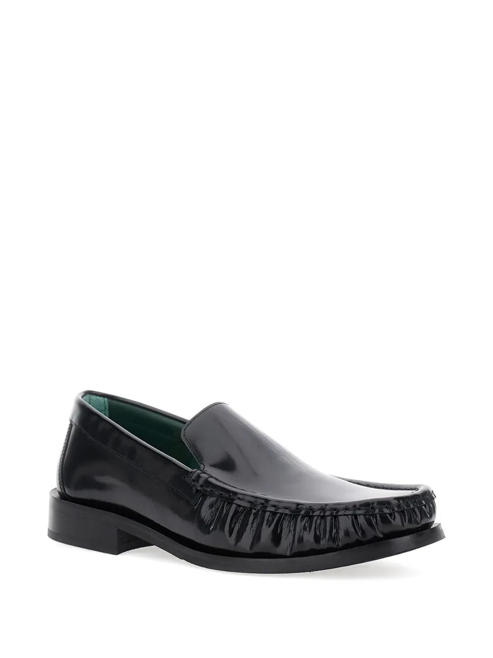 VINNYS Square Toe Leather Moccasins for Men