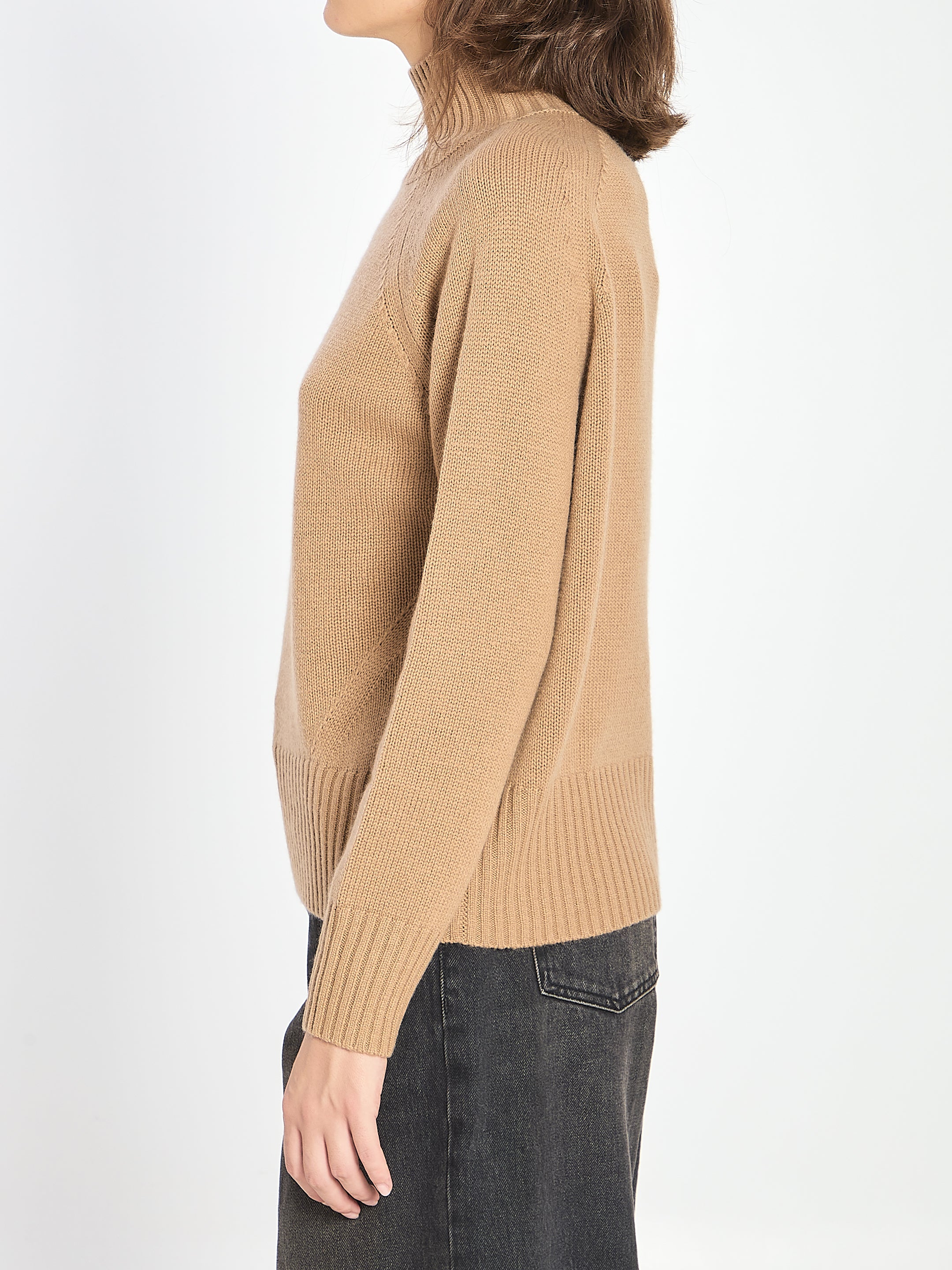 ALLUDE Wool and Cashmere Turtleneck Sweater - Relaxed Fit XS