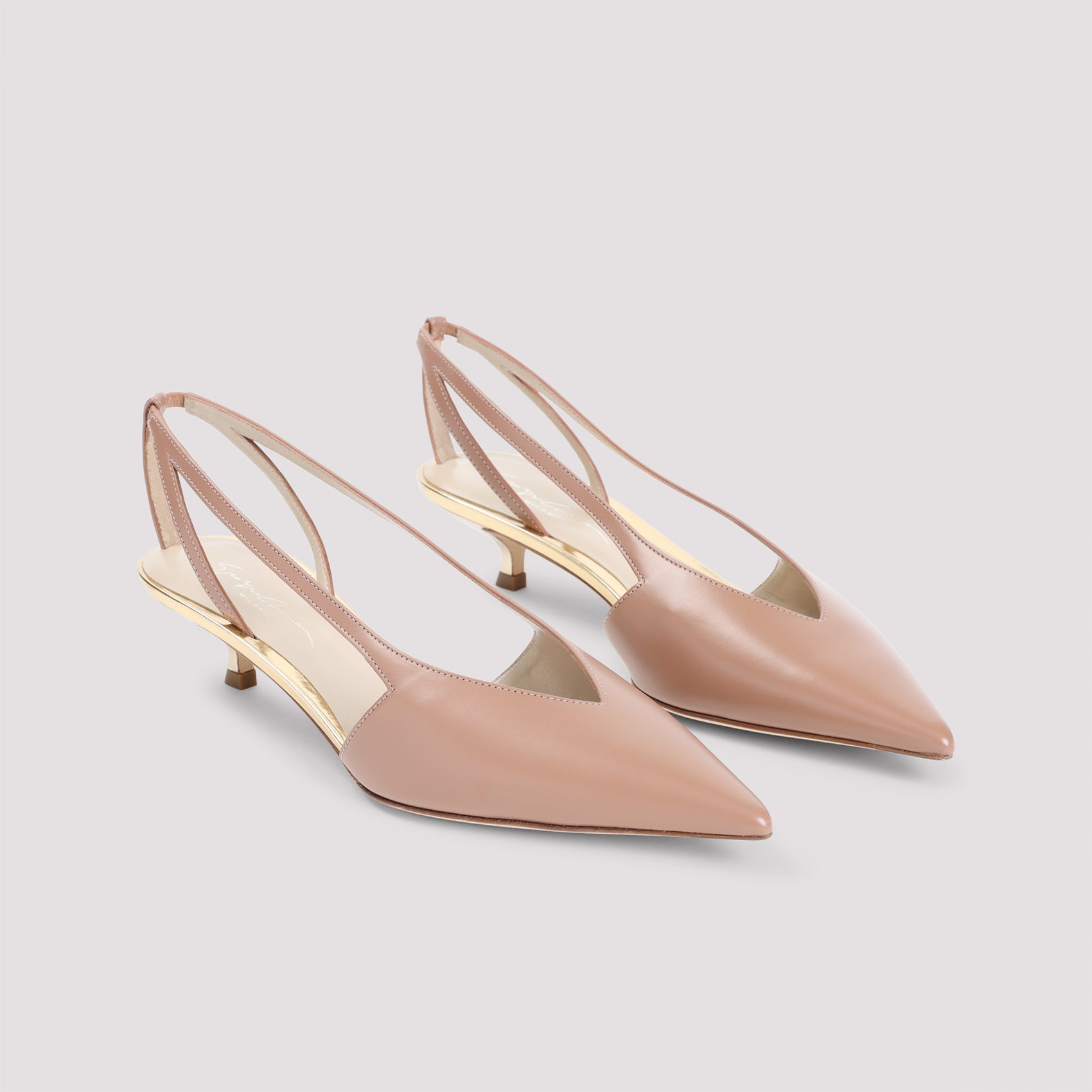 GIORGIO ARMANI 100% Leather Pumps - H: 3cm