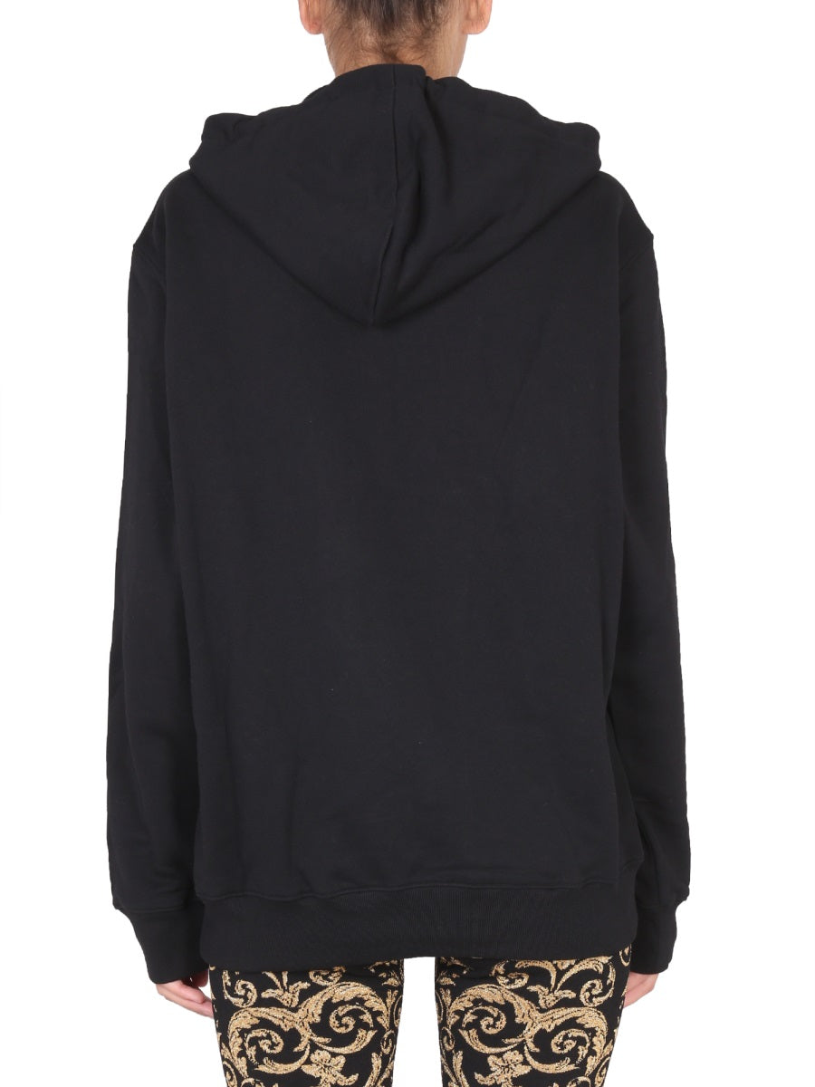 MOSCHINO COUTURE Gilt Without Guilt Drawstring Hoodie for Women