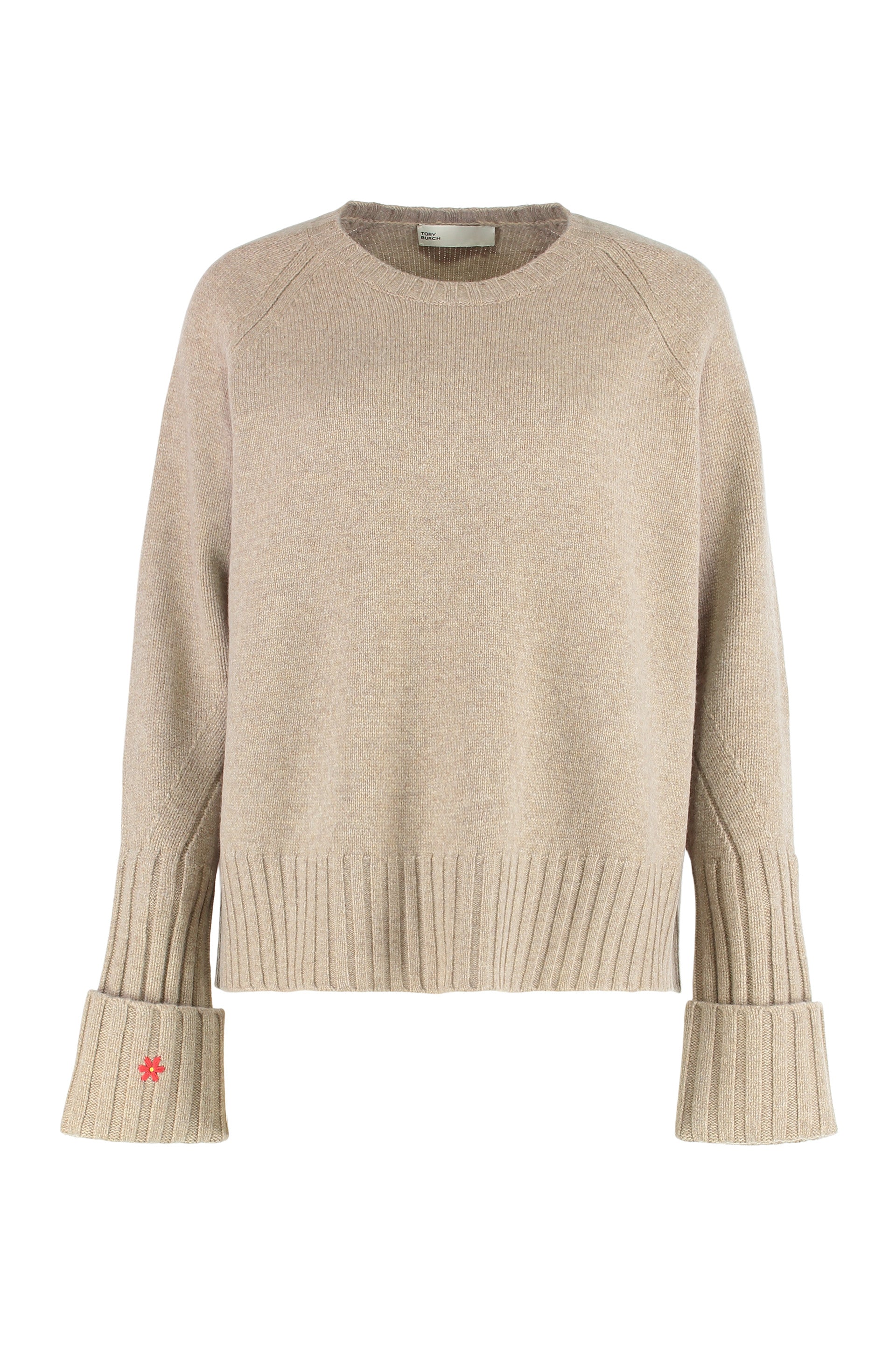 TORY BURCH Merino Wool Round Neck Sweater