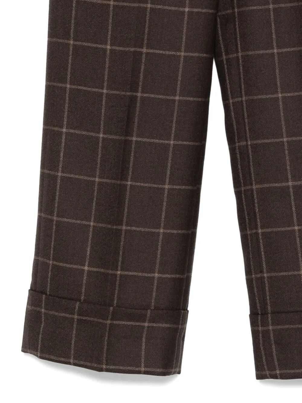 INCOTEX Check-Print Wool Trousers for Women