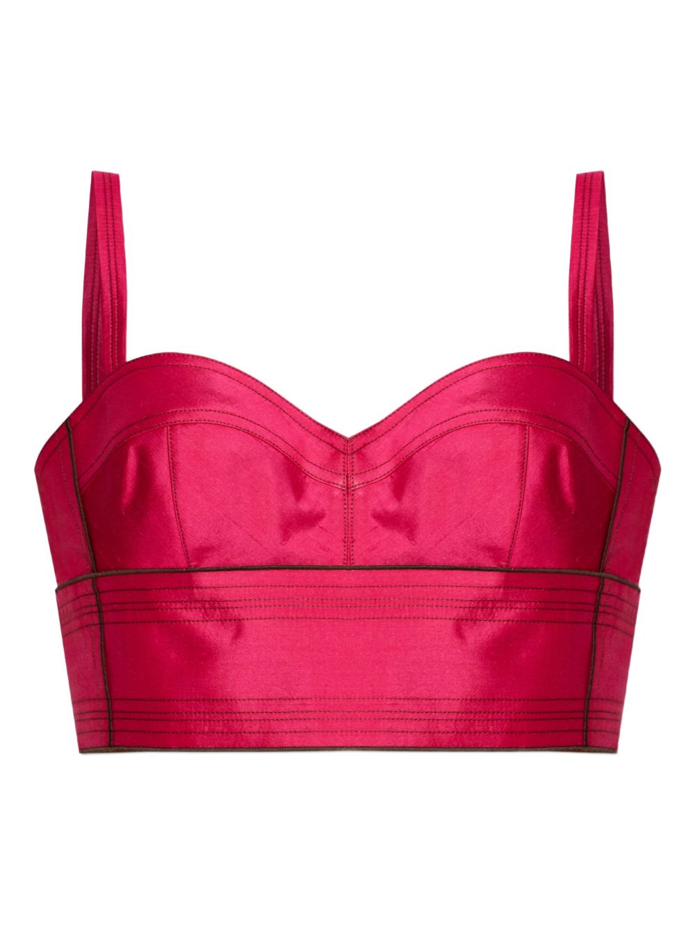 TORY BURCH Silk Bra Top with Sweetheart Neckline - Women’s Fashion