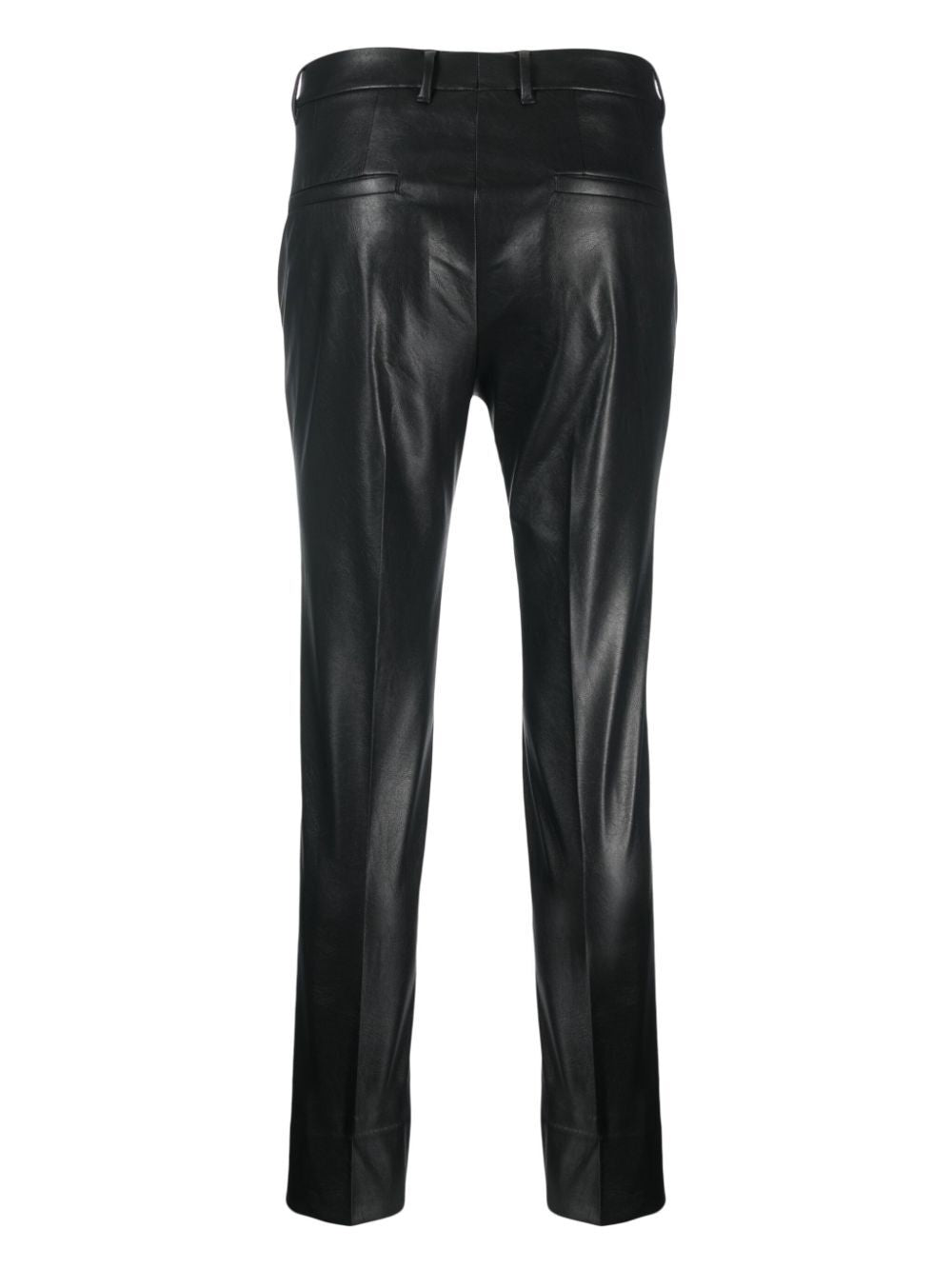 INCOTEX Slim Cut Faux Leather Trousers for Women