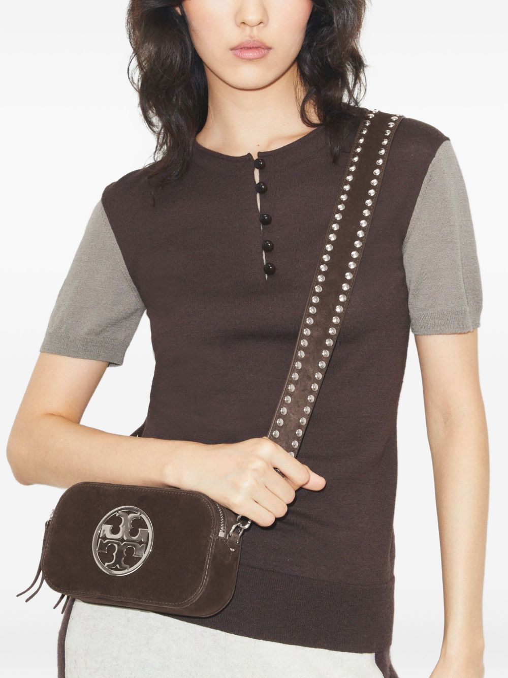 TORY BURCH Mini Suede Leather Crossbody Handbag