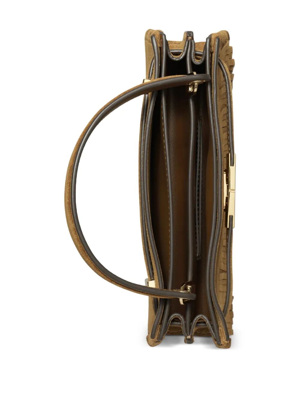 TORY BURCH Mini Suede Fringe Top Handle Bag