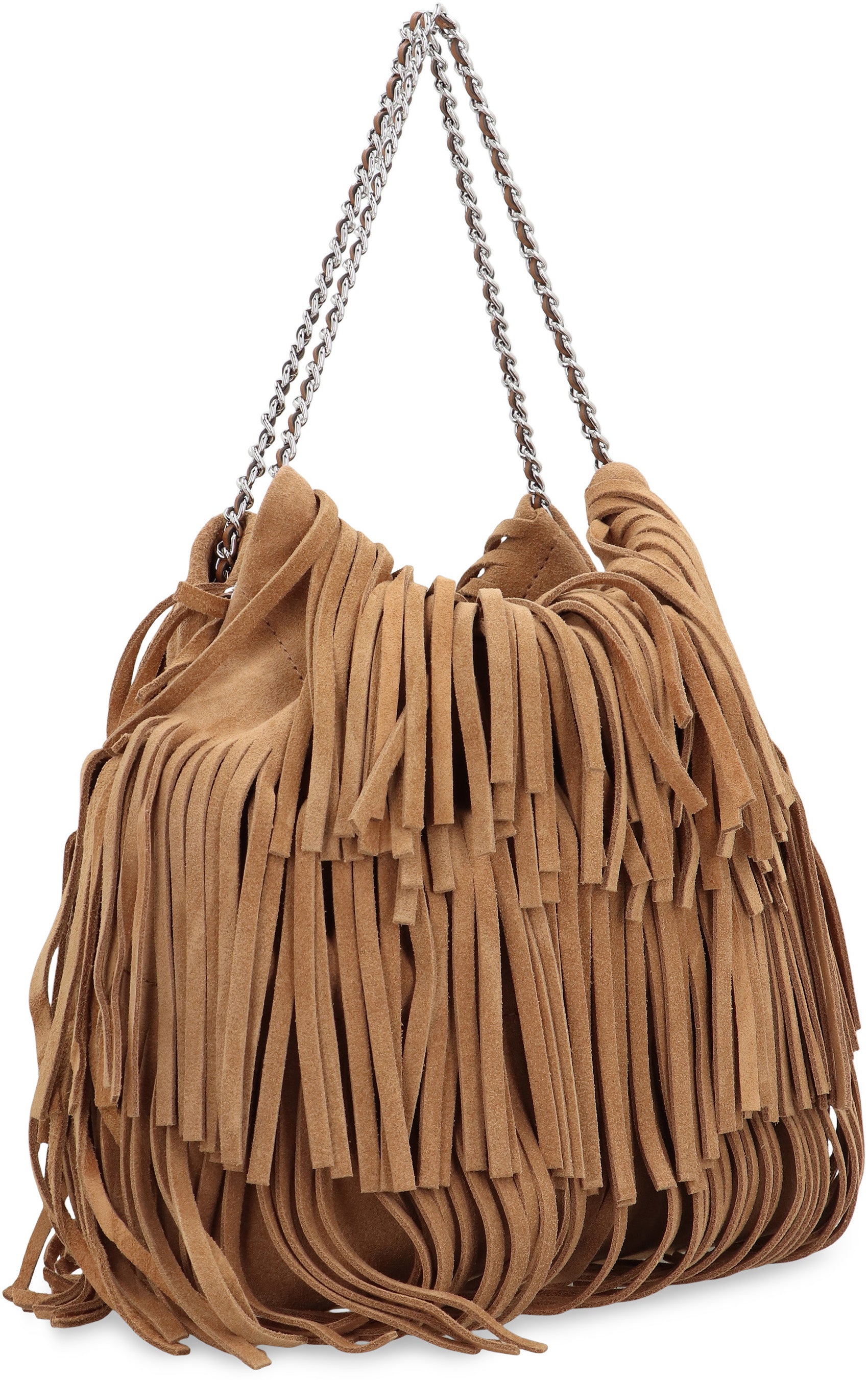 TORY BURCH Mini Hobo Handbag with Fringes