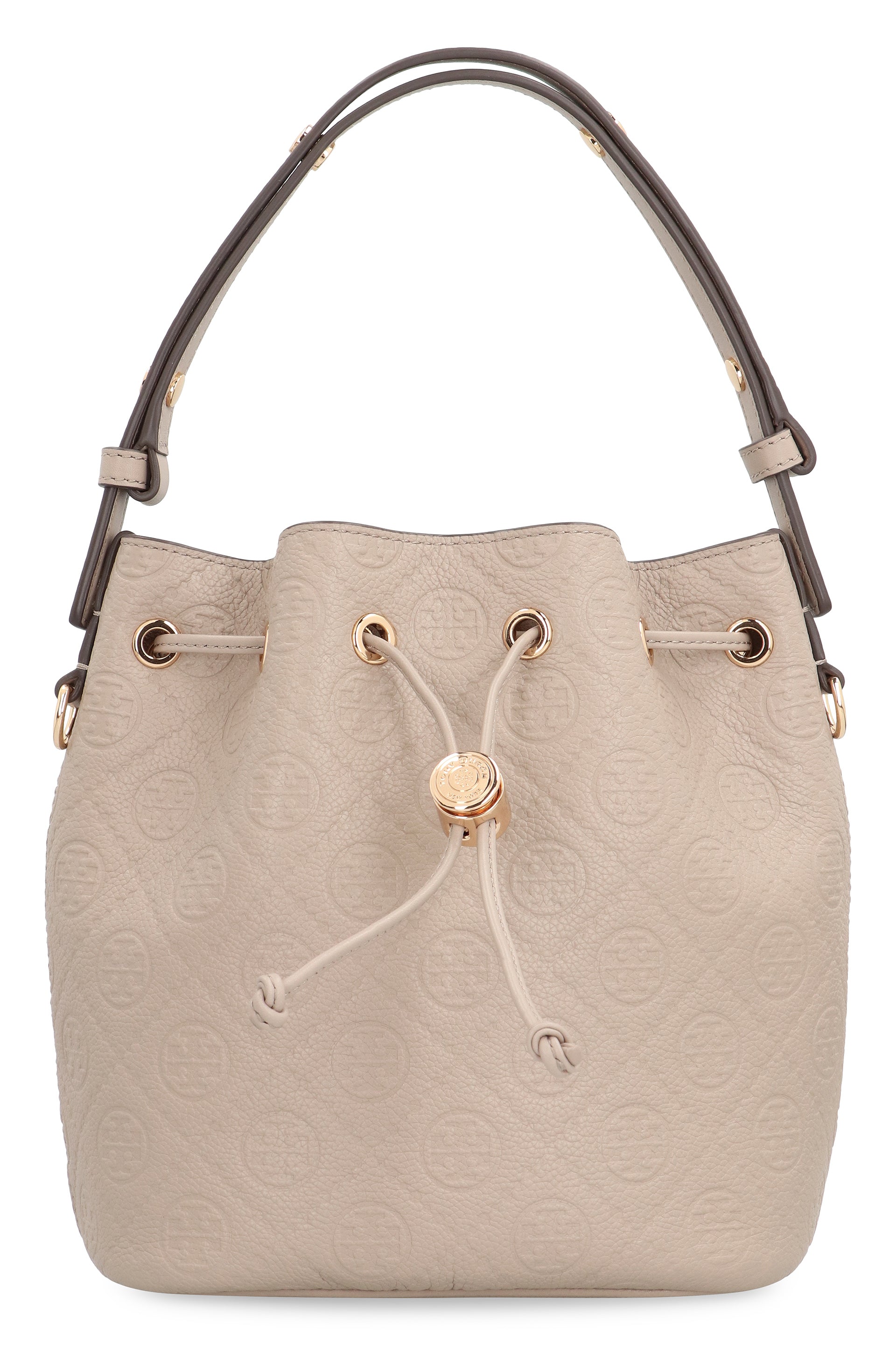 TORY BURCH Monogram Bucket Handbag - 21 CM x 21 CM