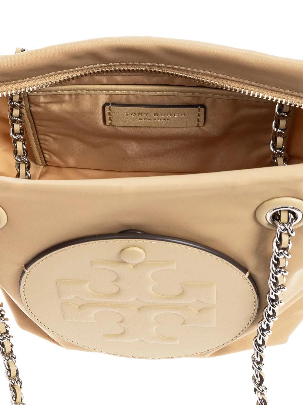 TORY BURCH Chain Tote Handbag with Logo Patch