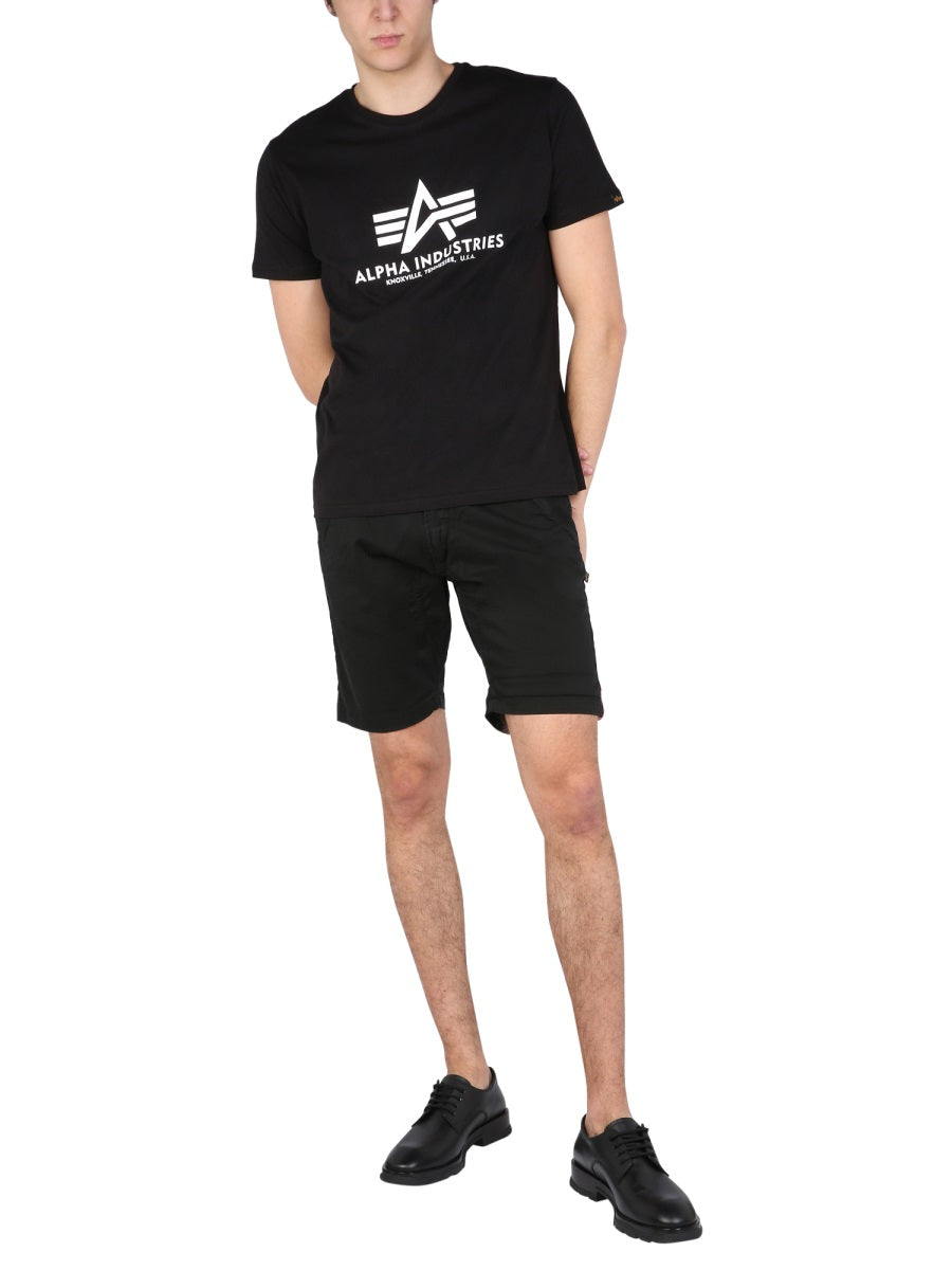 ALPHA INDUSTRIES Men's Bermuda Shorts with Logo