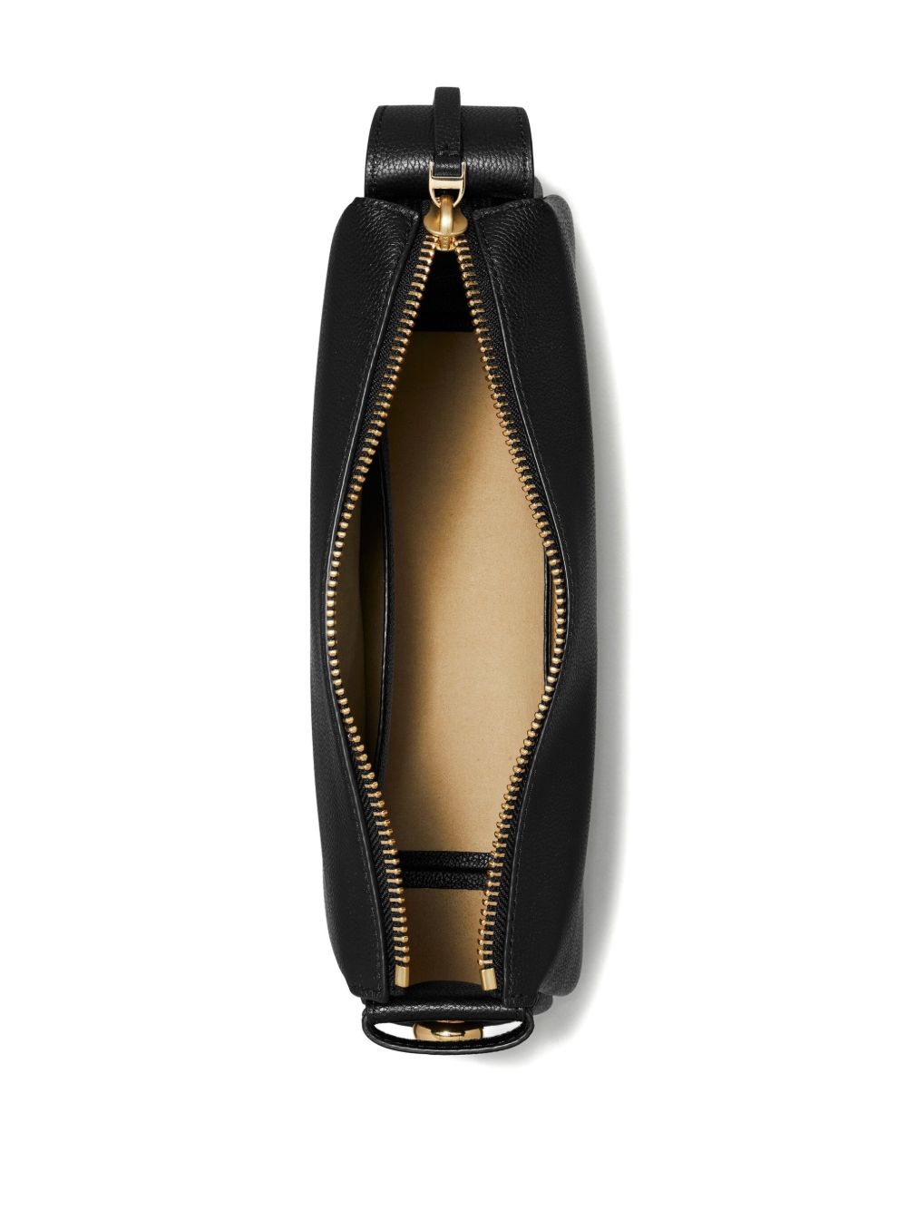 TORY BURCH Leather Shoulder Handbag with Deep-Zip Pocket