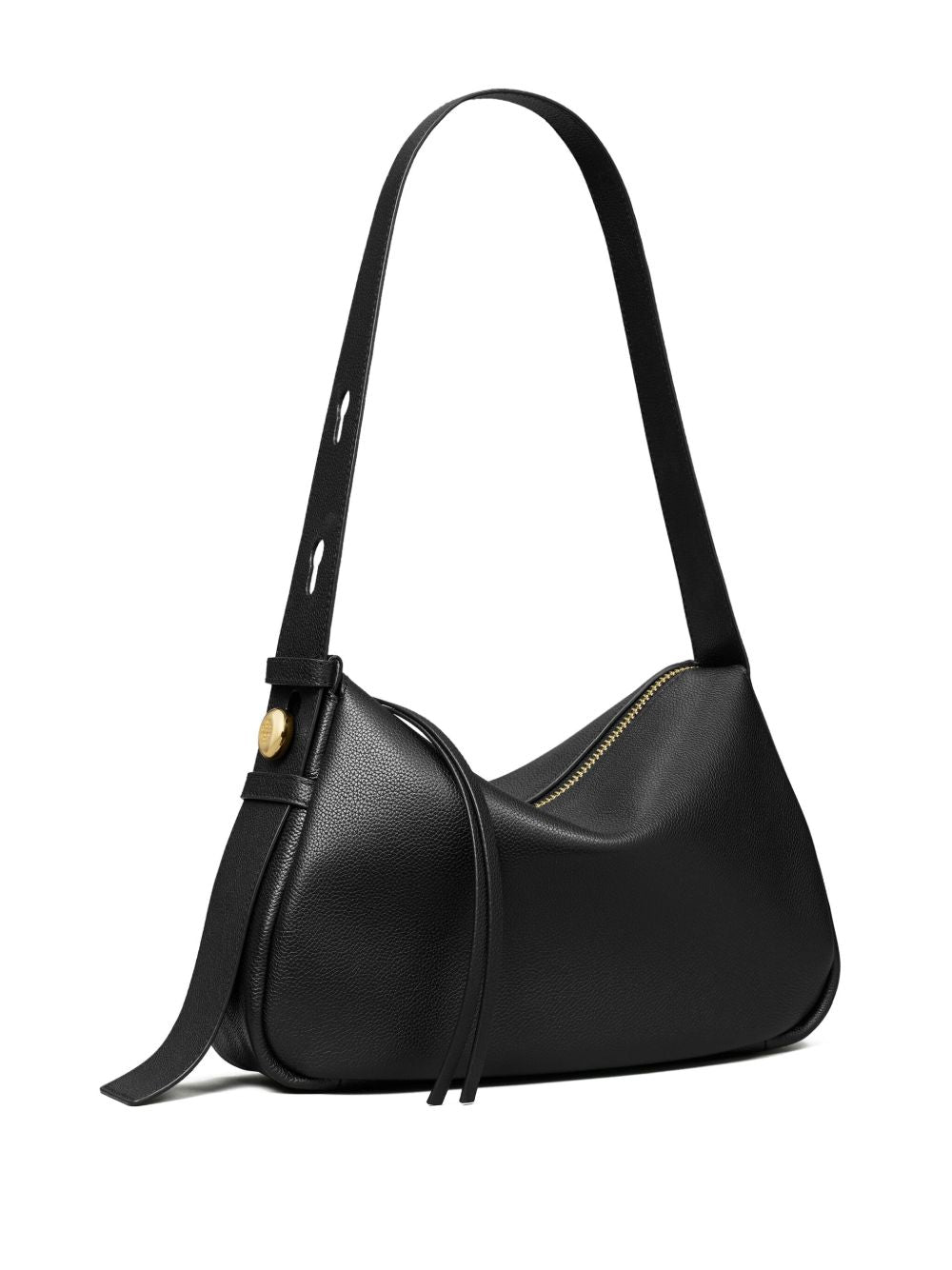 TORY BURCH Leather Shoulder Handbag with Deep-Zip Pocket