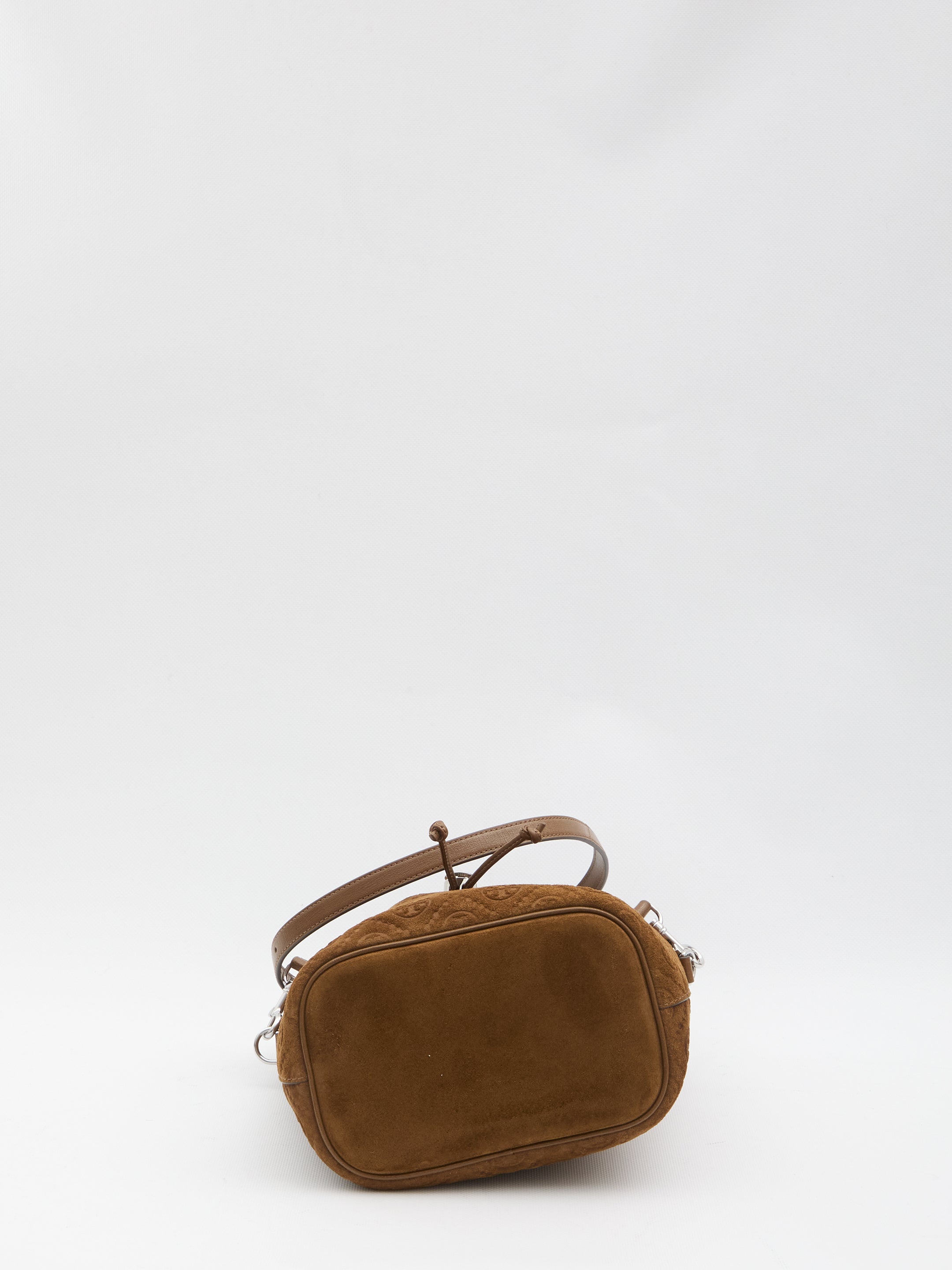 TORY BURCH Suede Bucket Handbag - 18 x 21 x 12 CM