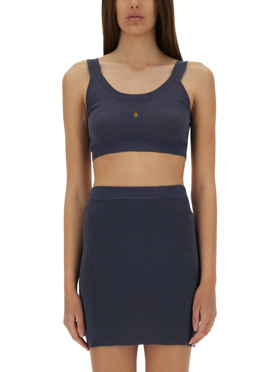 VIVIENNE WESTWOOD Cotton Knit Bea Bra Top