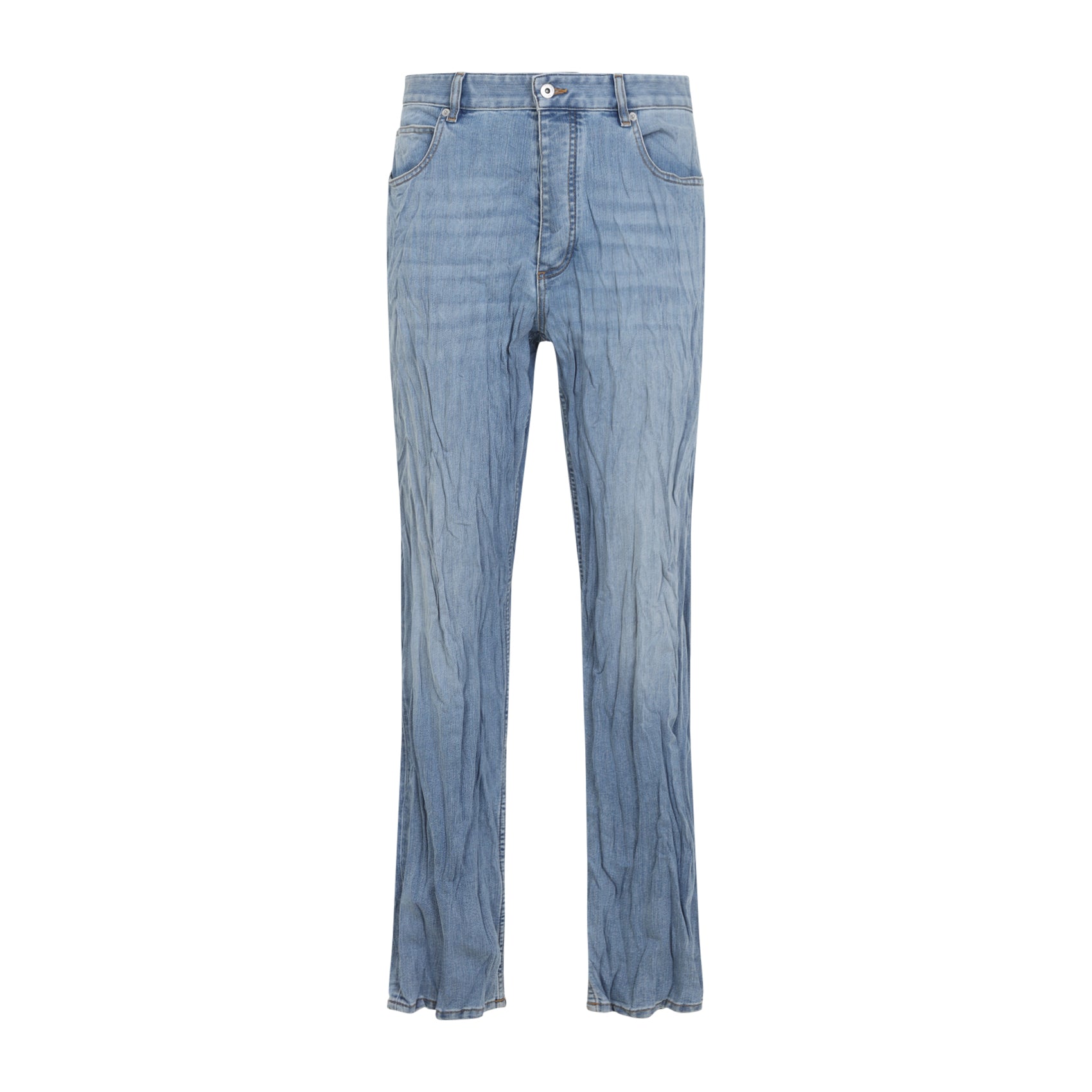 BOTTEGA VENETA Crushed Denim Pants for Men - SS25 Collection