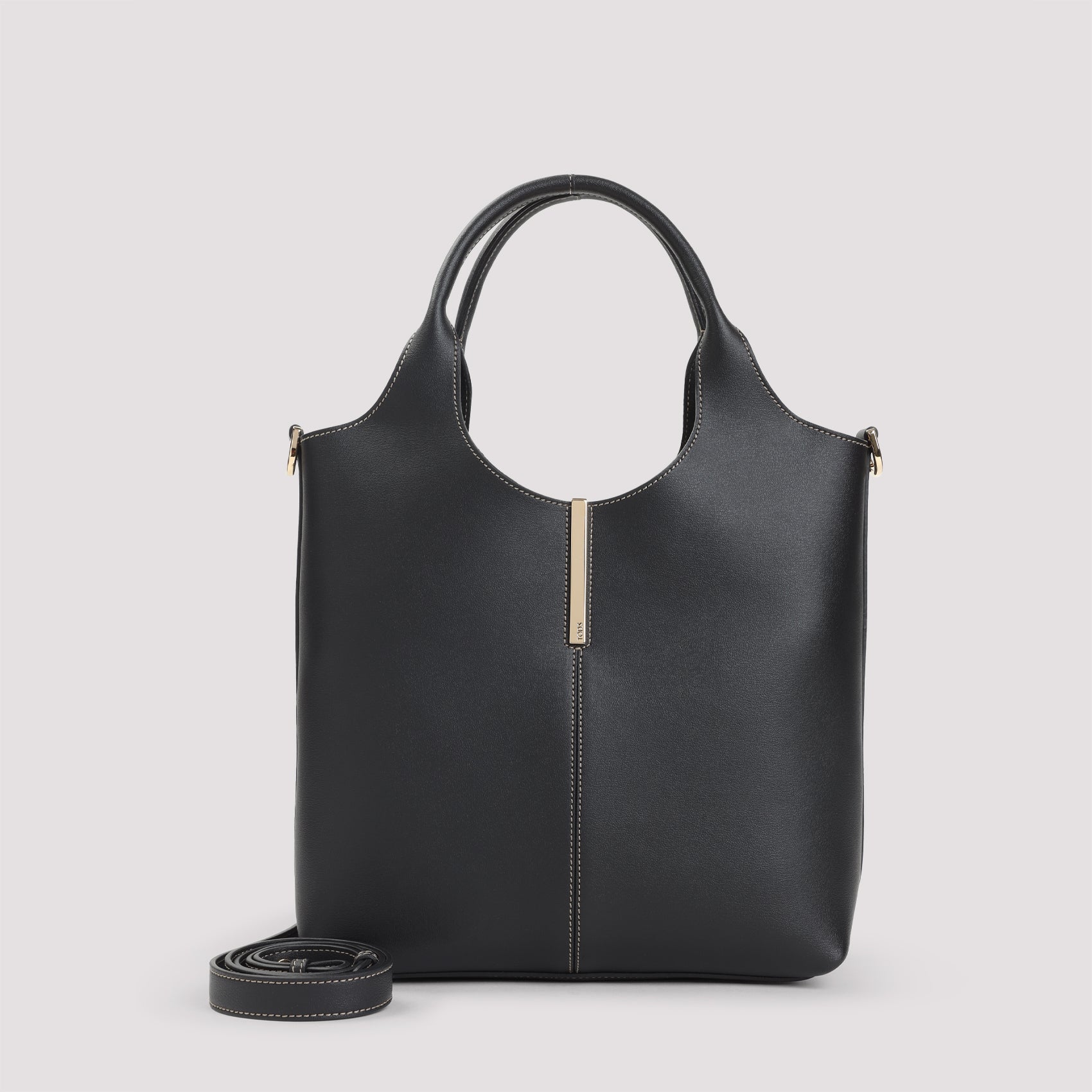 TOD`S Mini Double Handle Leather Handbag - 27cm x 25cm x 14cm