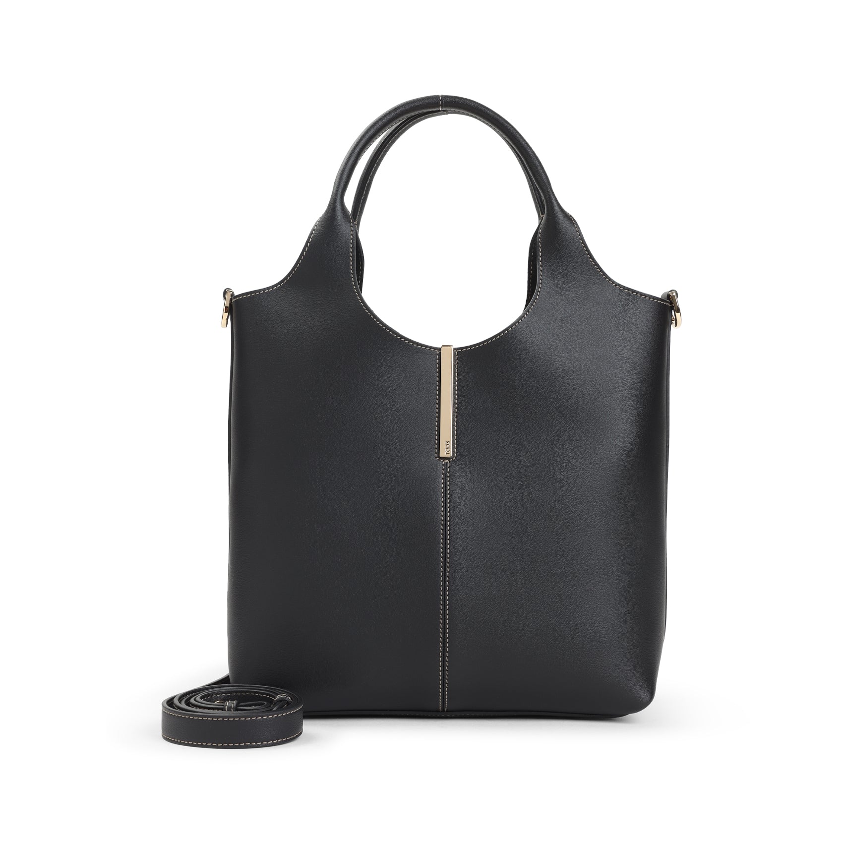 TOD`S Mini Double Handle Leather Handbag - 27cm x 25cm x 14cm