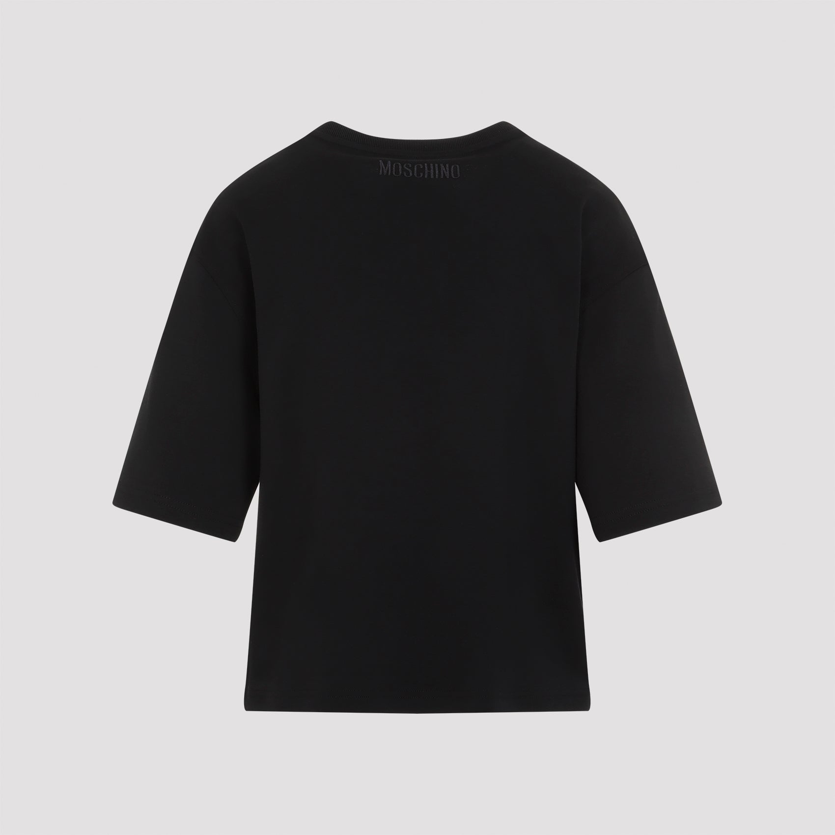 MOSCHINO Cotton T-Shirt with Pearl Detail