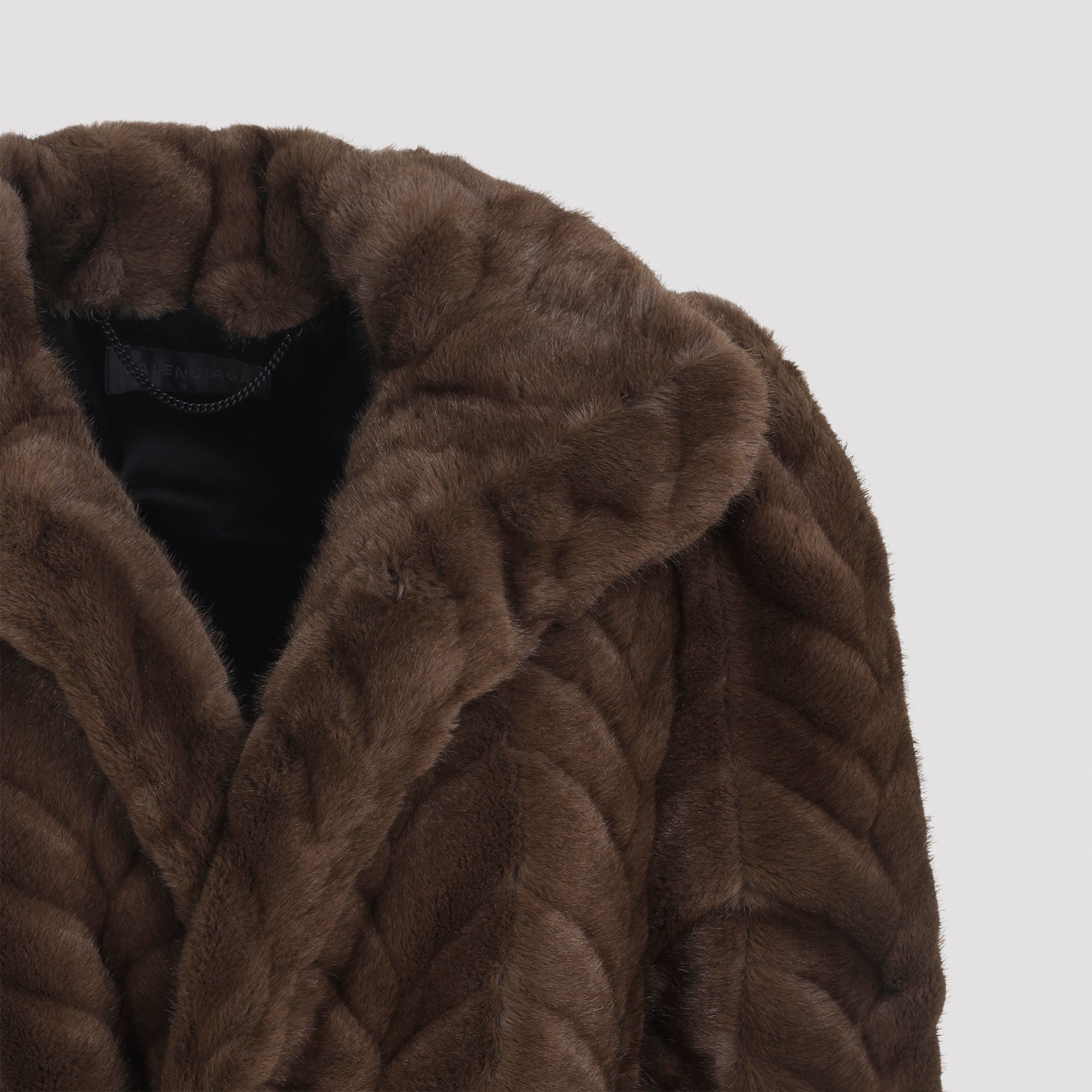 BALENCIAGA Maxi Faux Fur Coat for Men
